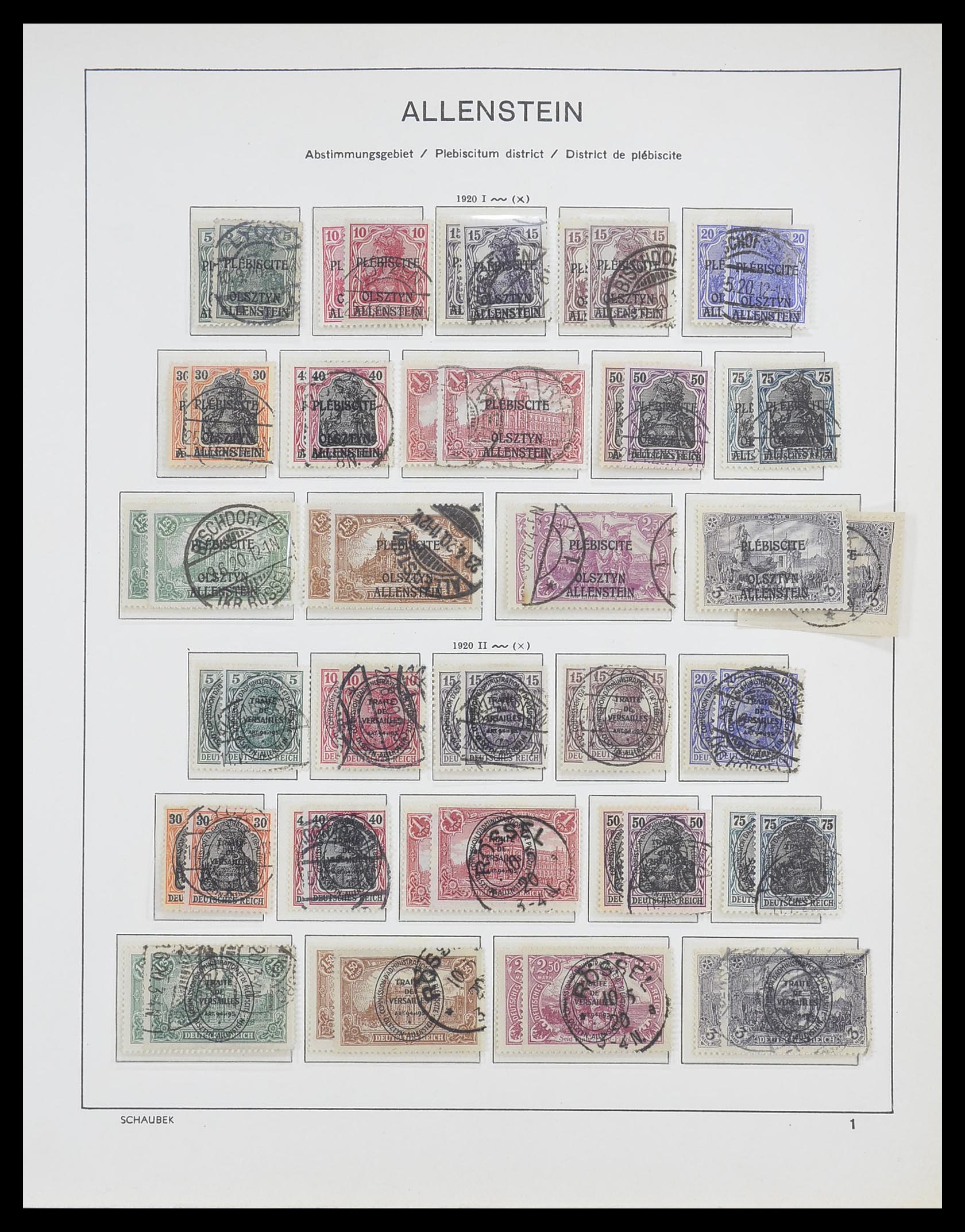 33503 002 - Postzegelverzameling 33503 Duitse gebieden 1920.