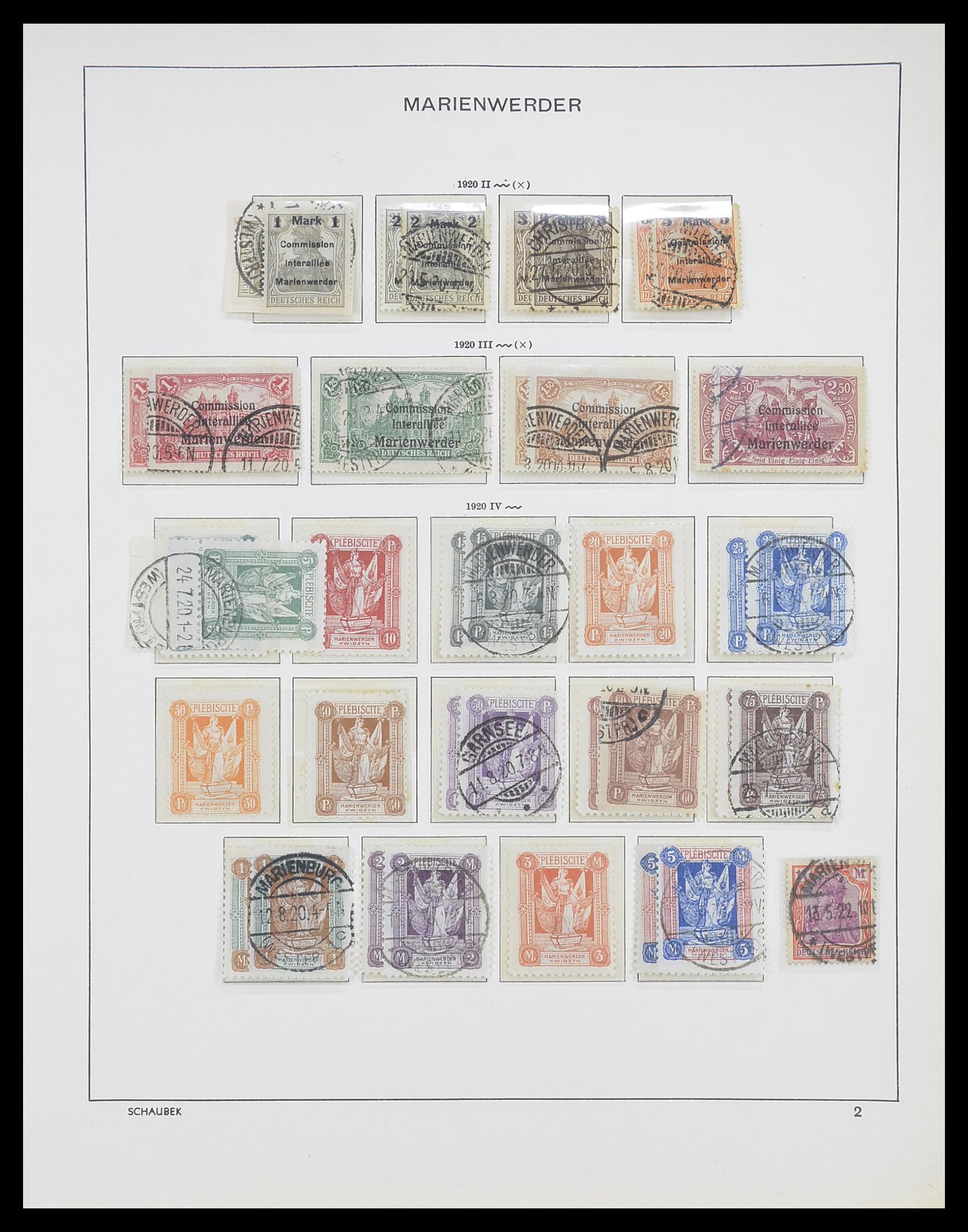 33503 004 - Postzegelverzameling 33503 Duitse gebieden 1920.