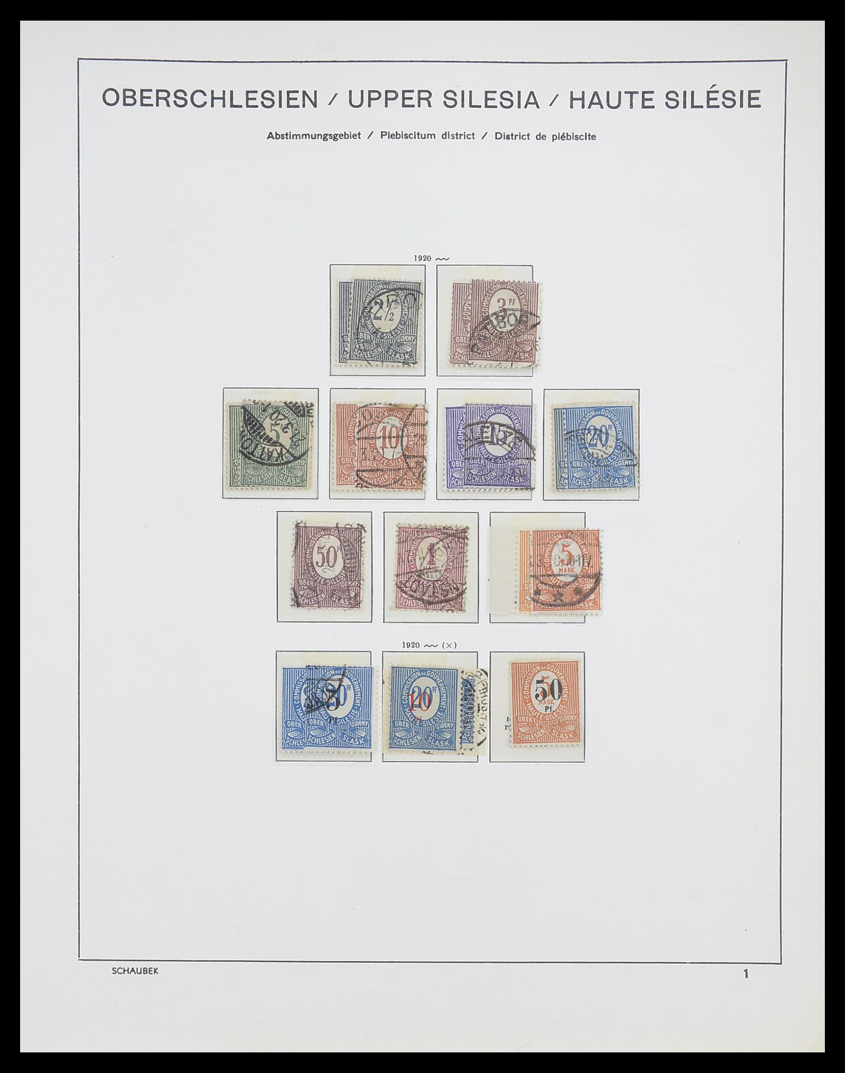 33503 005 - Postzegelverzameling 33503 Duitse gebieden 1920.