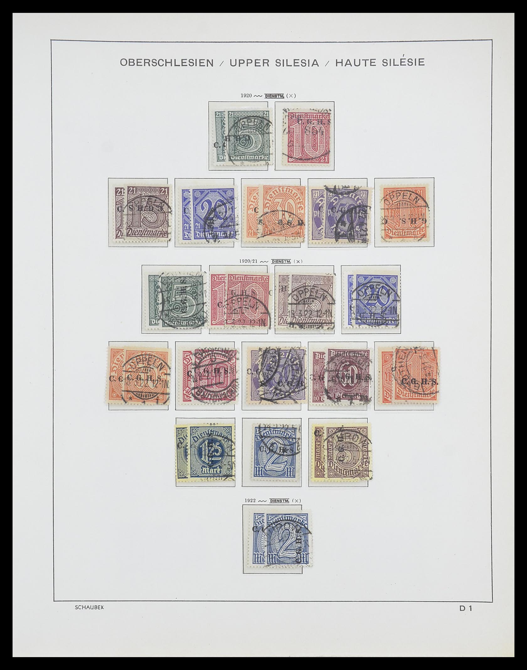 33503 010 - Postzegelverzameling 33503 Duitse gebieden 1920.