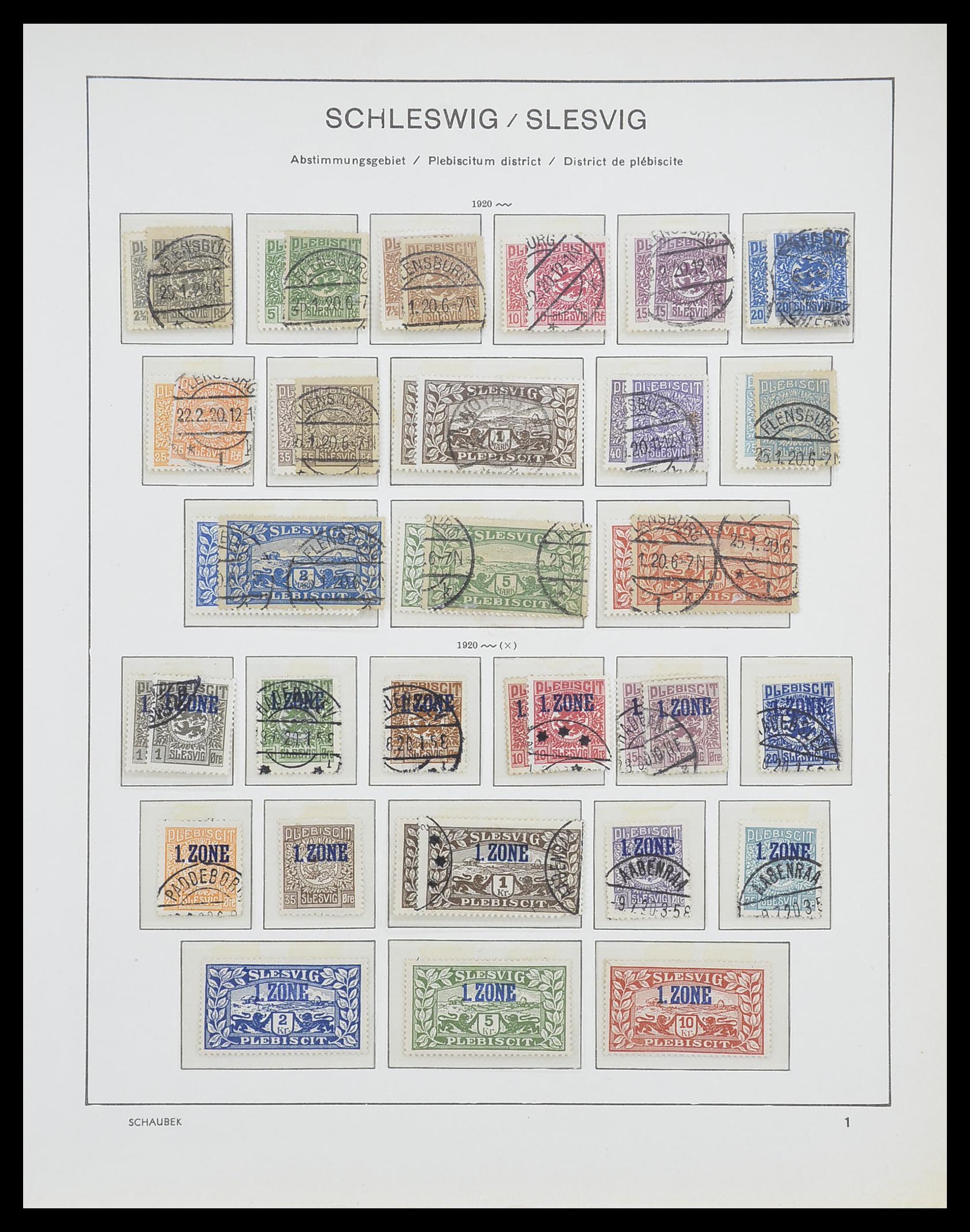 33503 011 - Postzegelverzameling 33503 Duitse gebieden 1920.