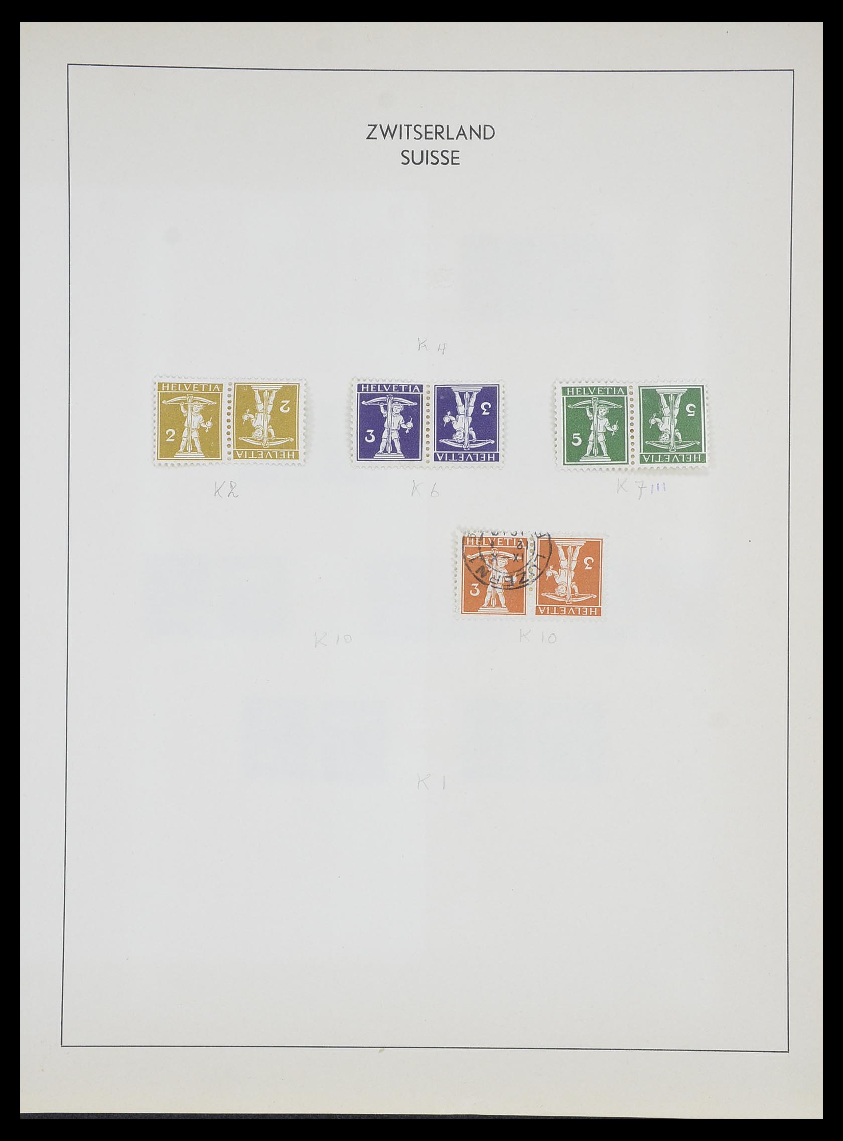 33504 001 - Postzegelverzameling 33504 Zwitserland combinaties 1909-1965.