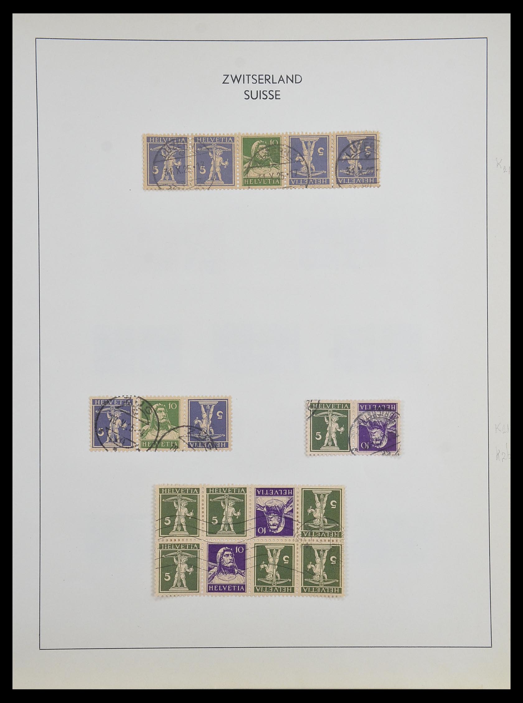33504 006 - Postzegelverzameling 33504 Zwitserland combinaties 1909-1965.