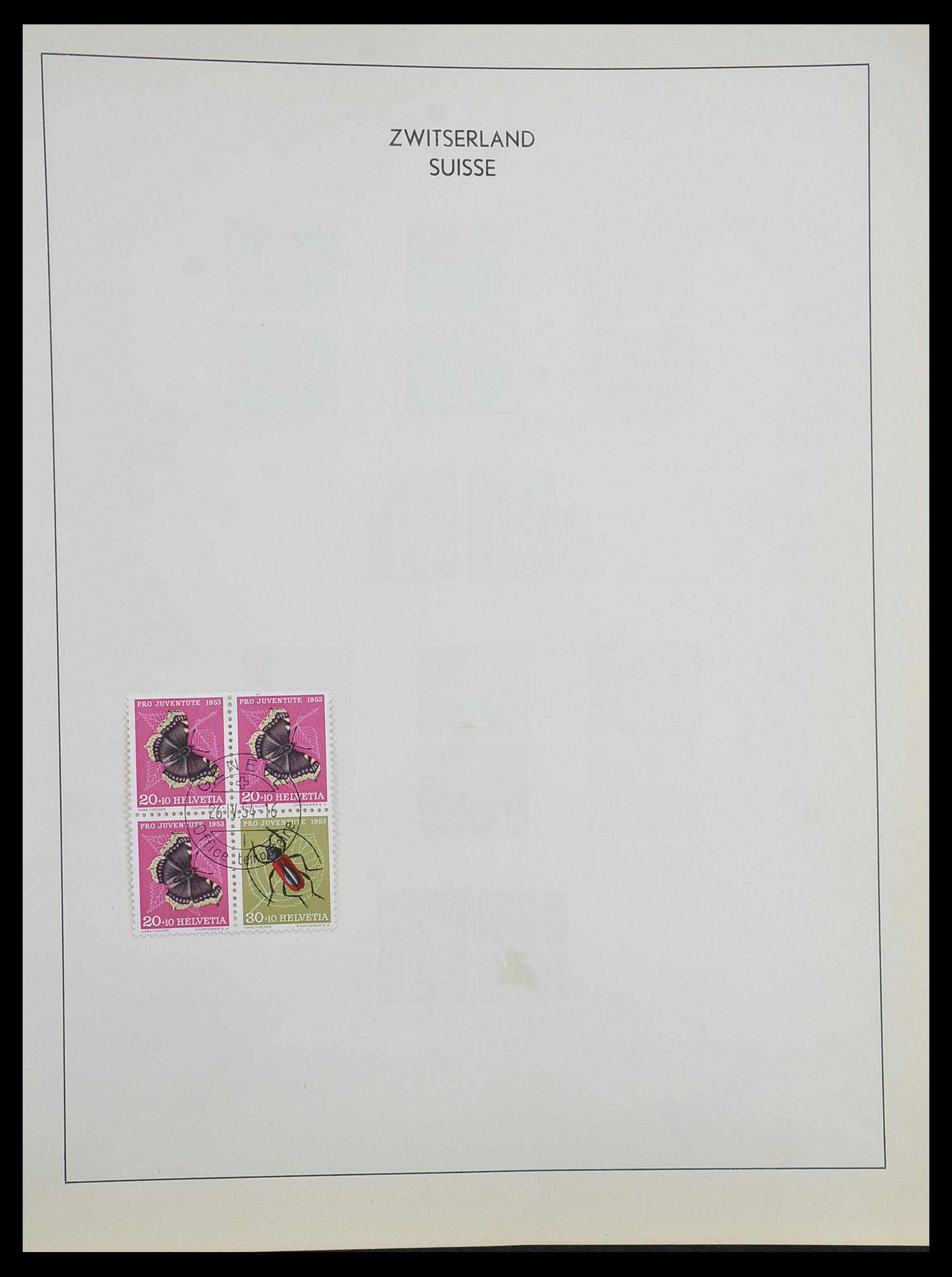 33504 011 - Postzegelverzameling 33504 Zwitserland combinaties 1909-1965.