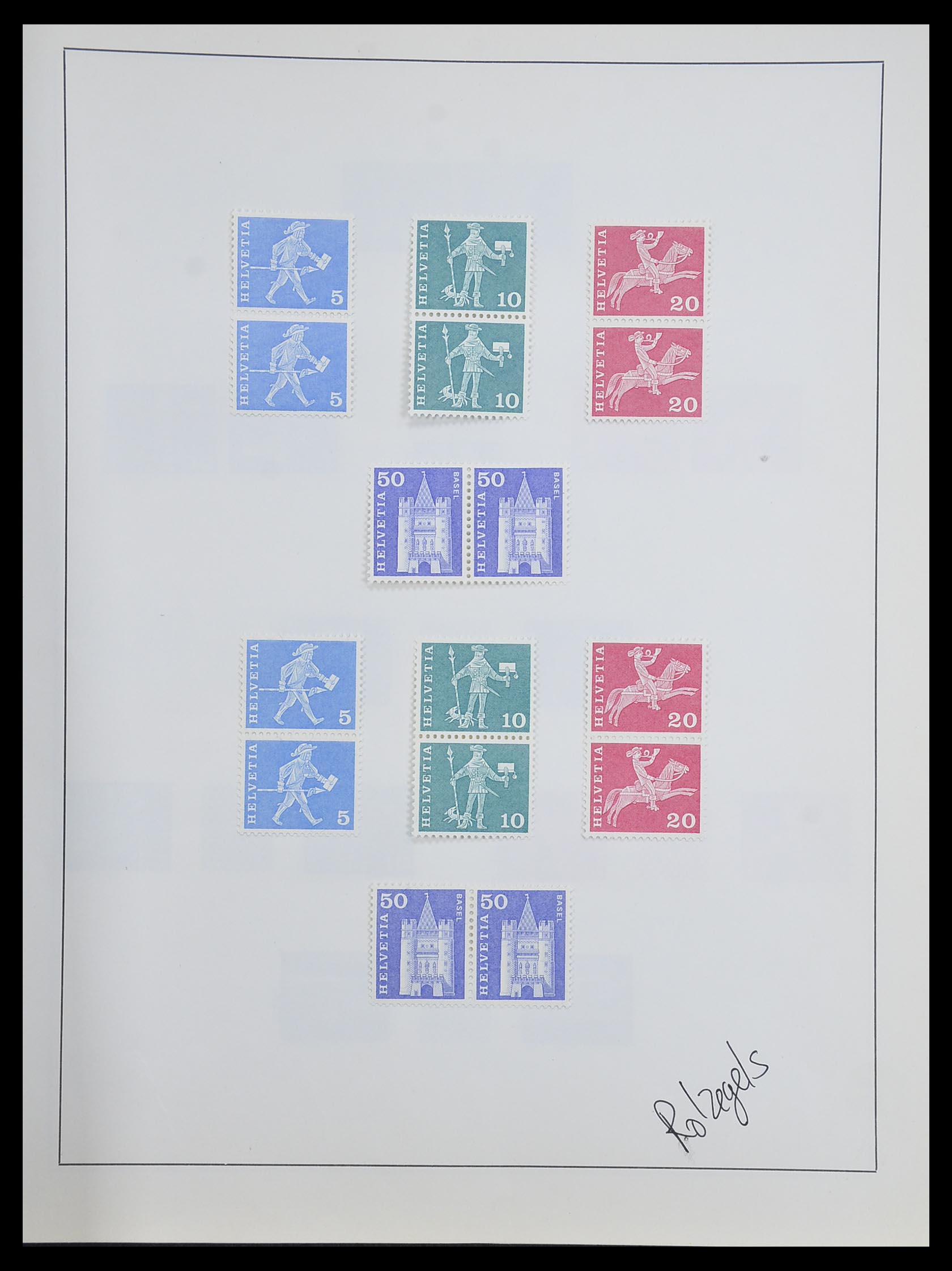 33504 012 - Postzegelverzameling 33504 Zwitserland combinaties 1909-1965.