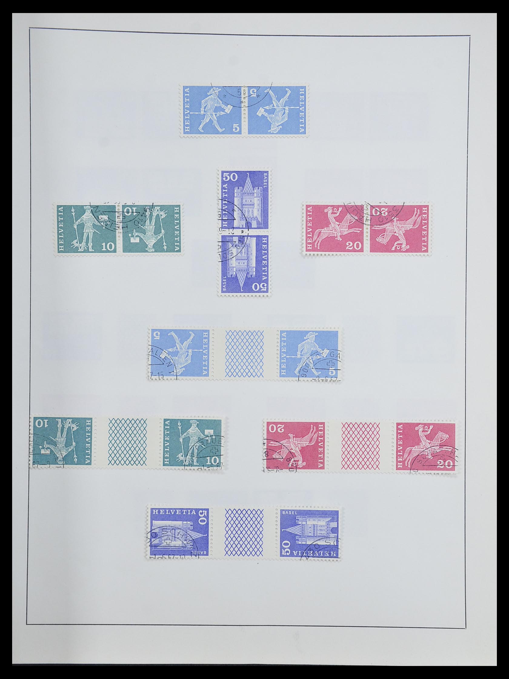 33504 013 - Postzegelverzameling 33504 Zwitserland combinaties 1909-1965.