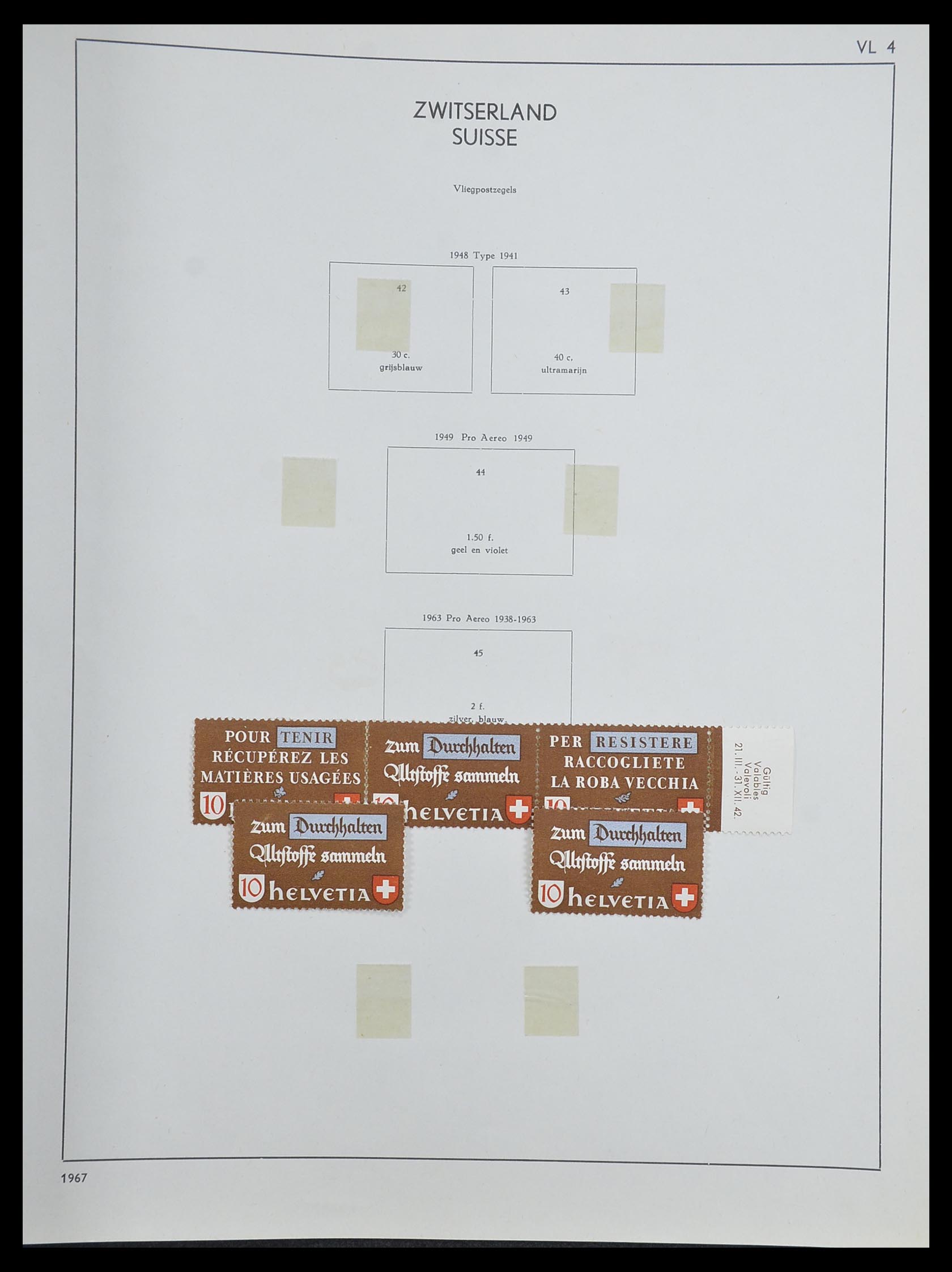 33504 017 - Stamp collection 33504 Switzerland combinations 1909-1965.