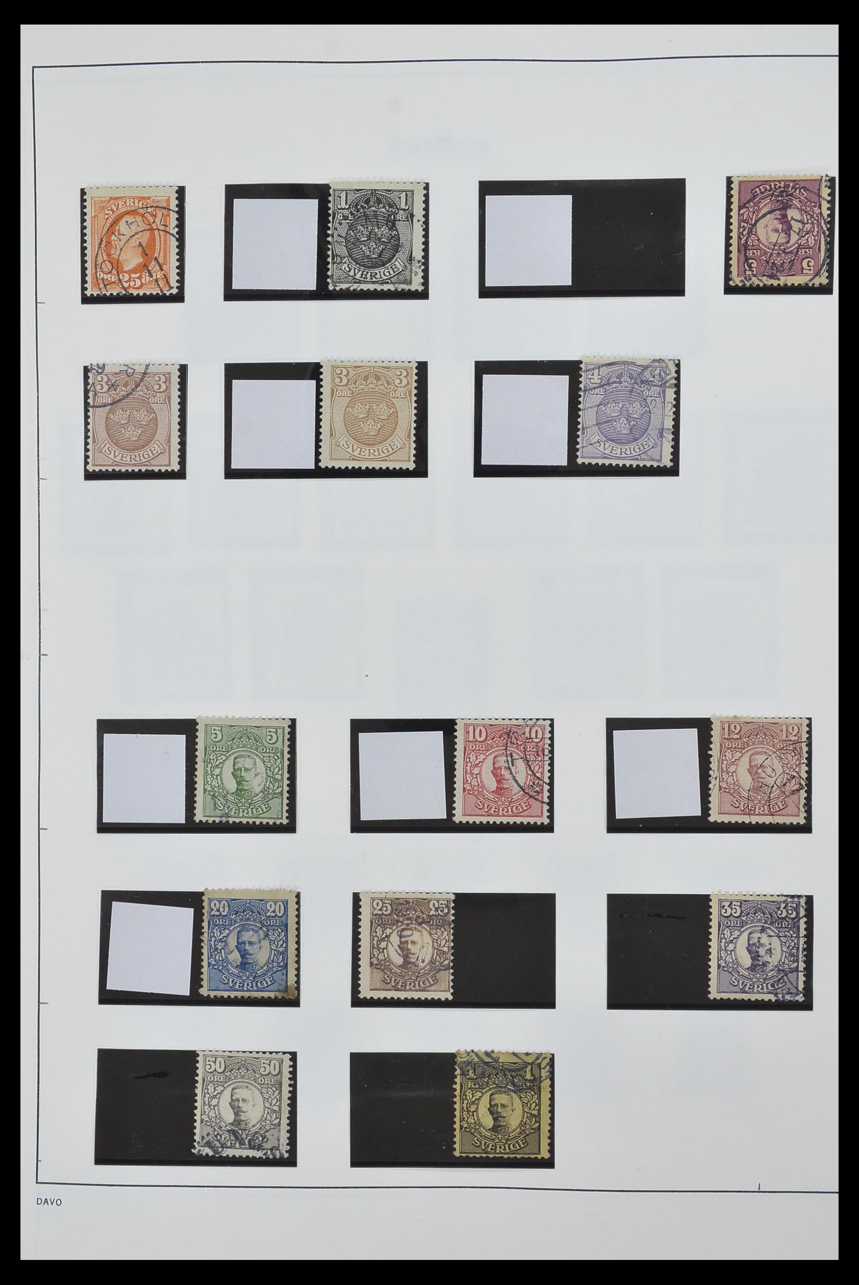33520 007 - Postzegelverzameling 33520 Zweden 1855-2013.