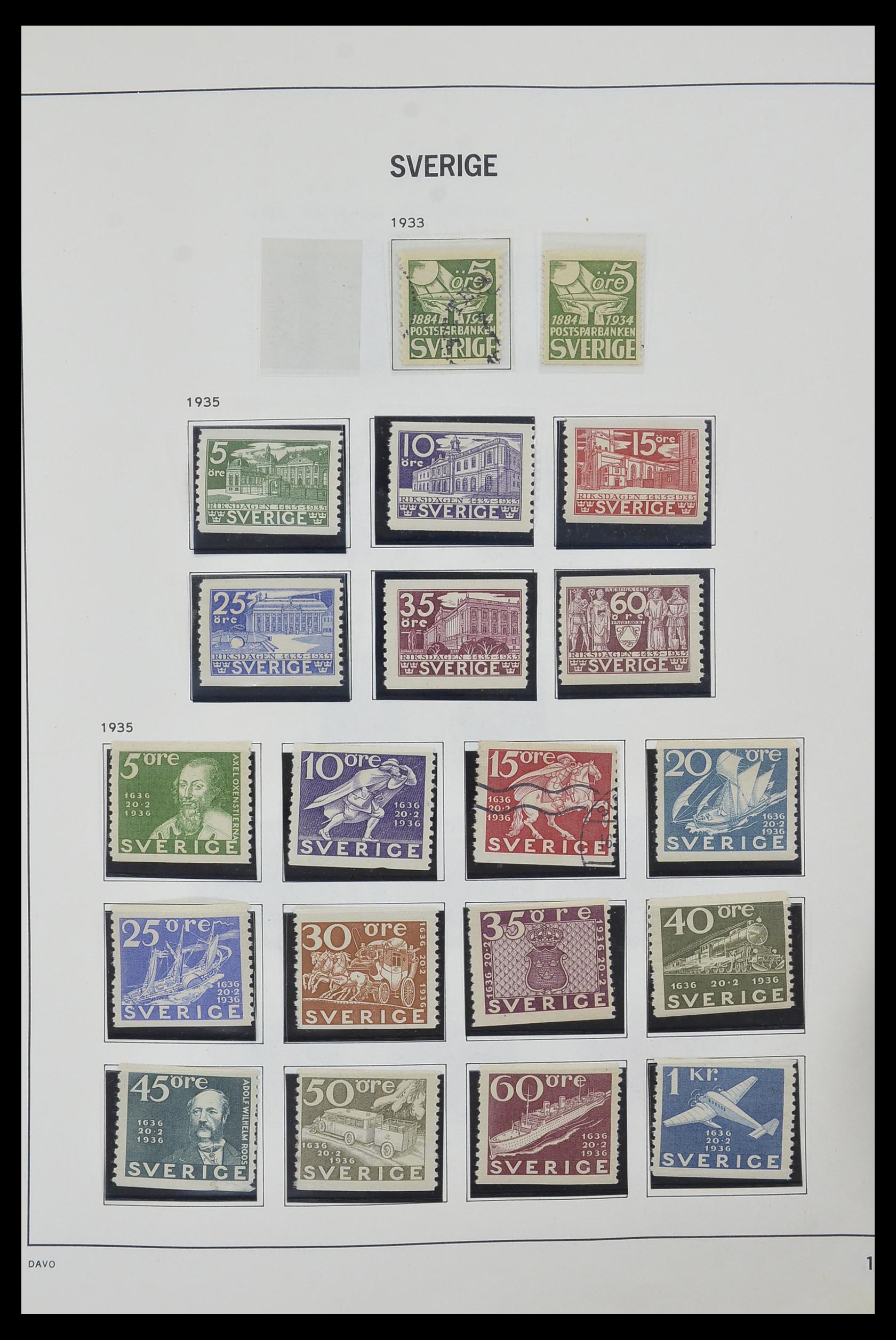 33520 019 - Postzegelverzameling 33520 Zweden 1855-2013.