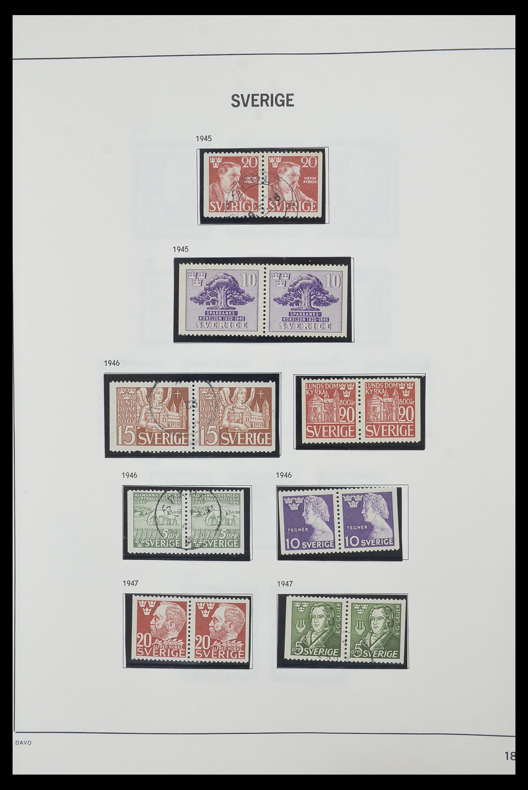 33520 036 - Postzegelverzameling 33520 Zweden 1855-2013.