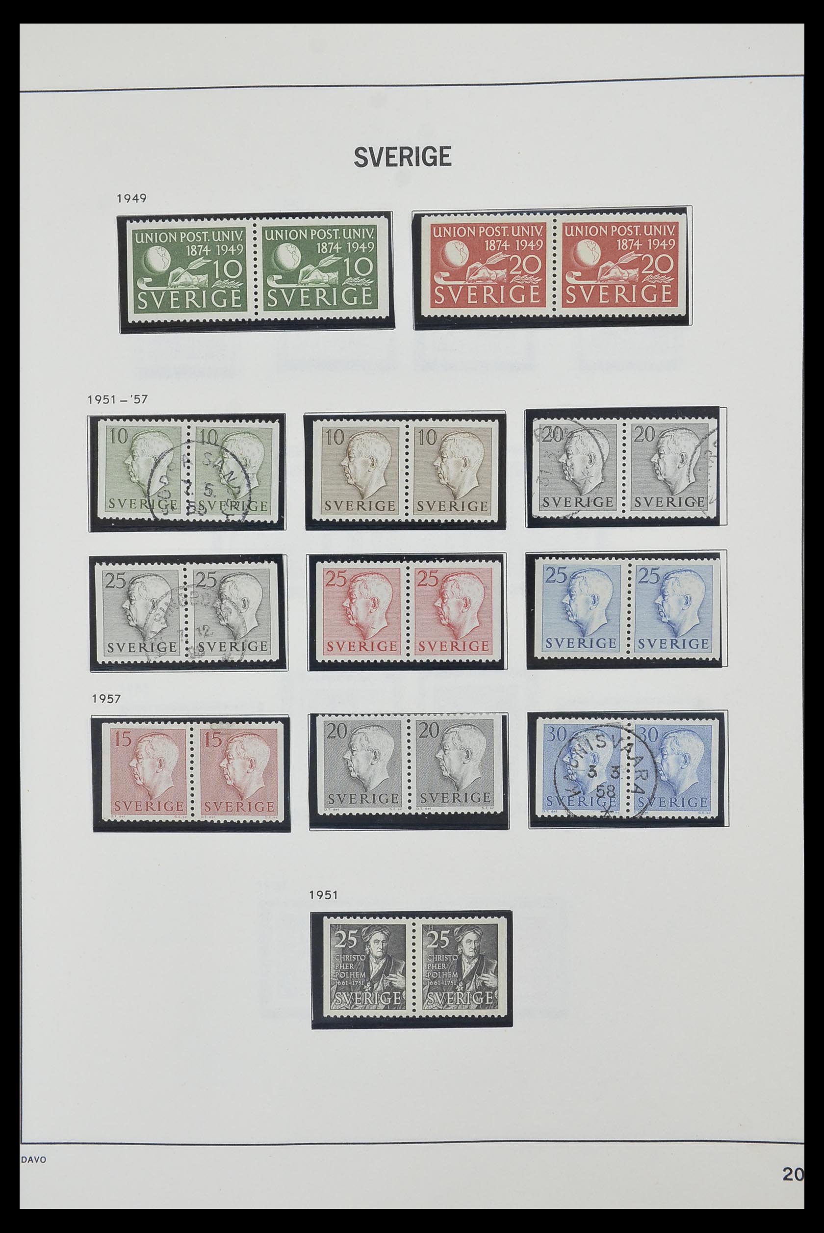 33520 042 - Postzegelverzameling 33520 Zweden 1855-2013.
