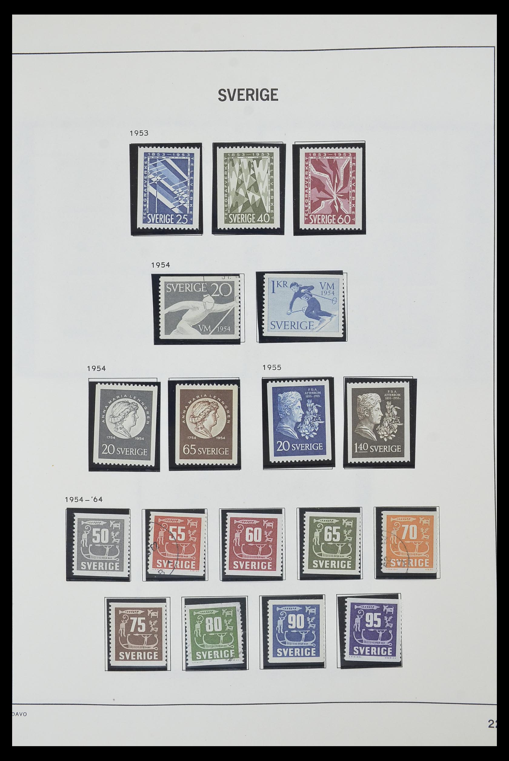 33520 044 - Postzegelverzameling 33520 Zweden 1855-2013.