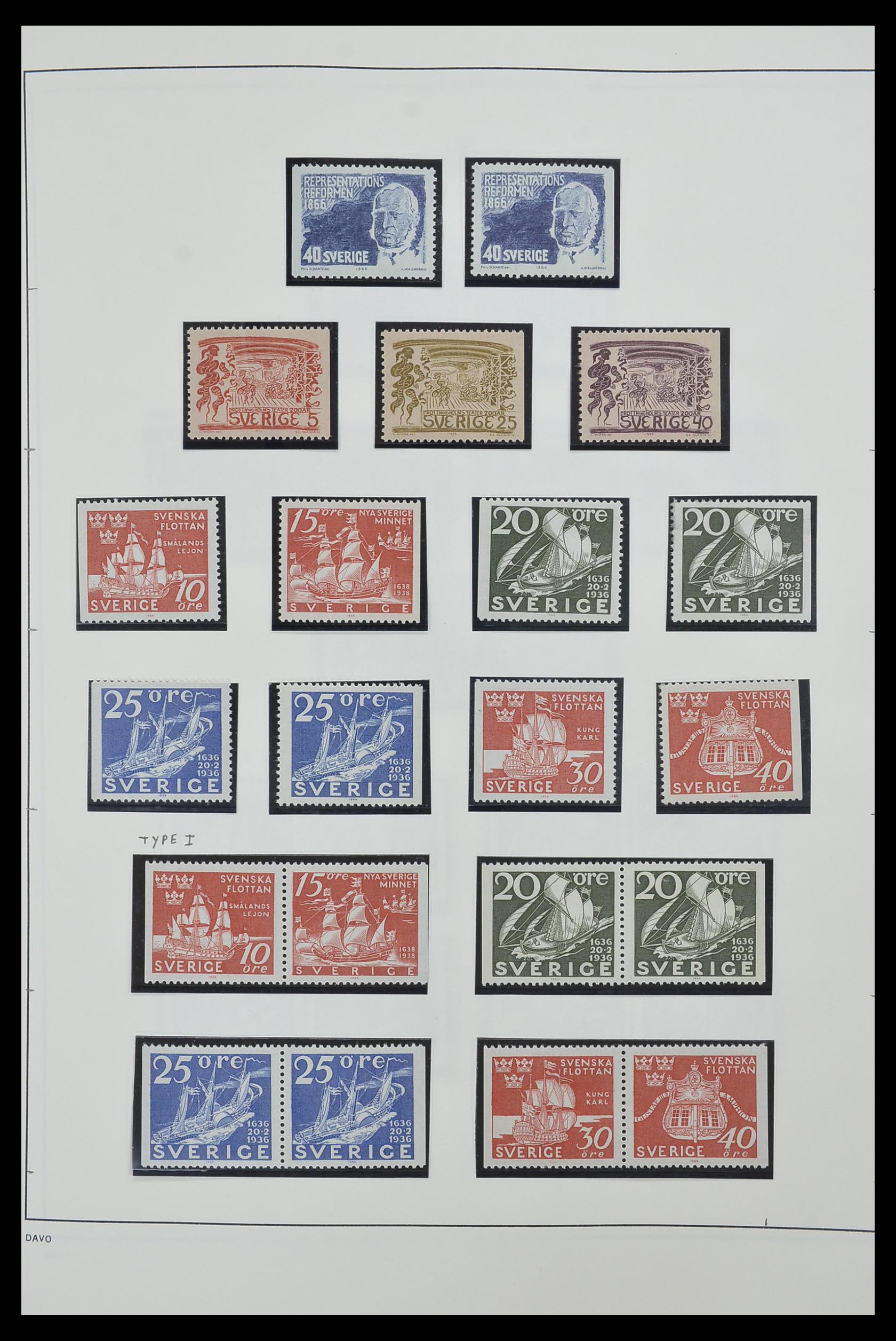 33520 075 - Postzegelverzameling 33520 Zweden 1855-2013.