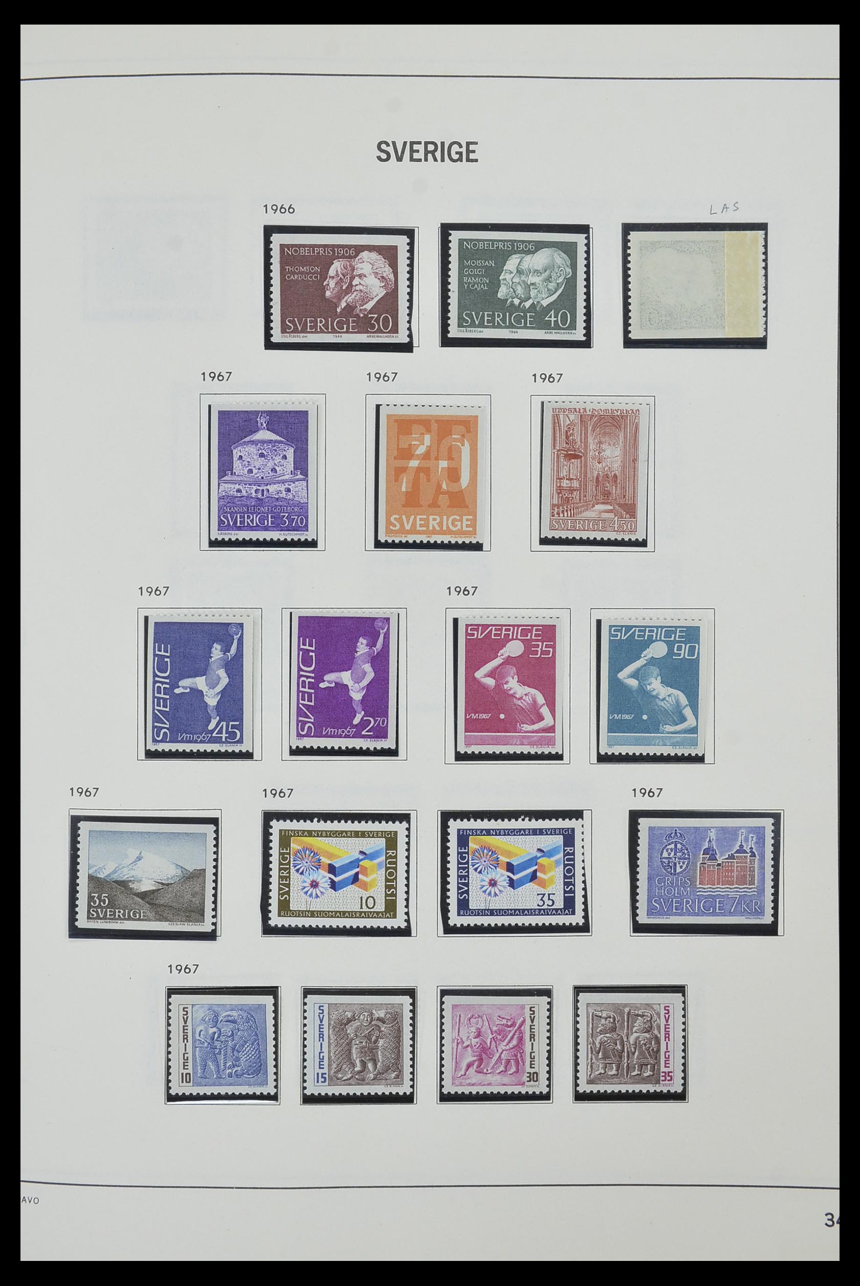 33520 077 - Postzegelverzameling 33520 Zweden 1855-2013.