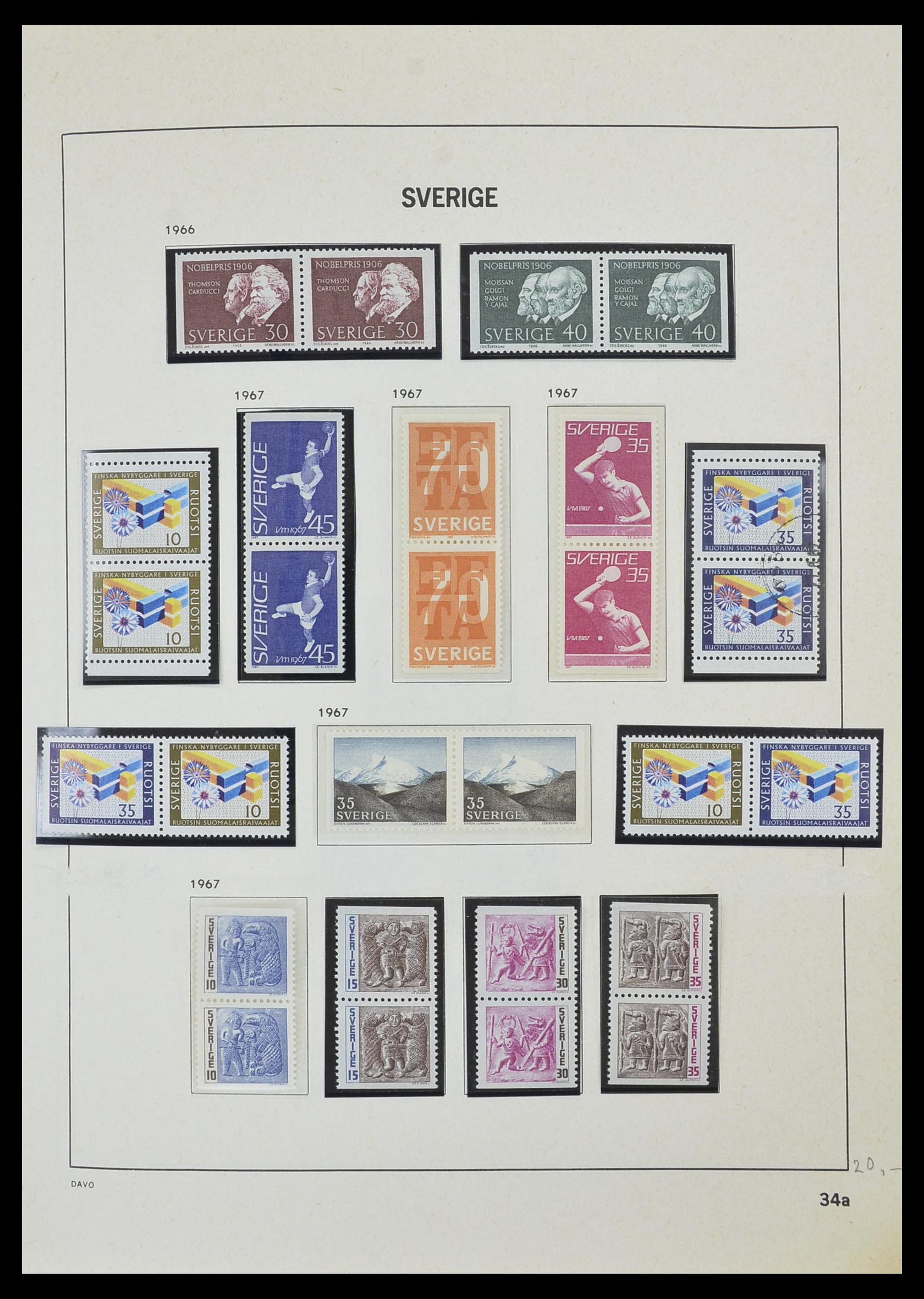 33520 079 - Postzegelverzameling 33520 Zweden 1855-2013.