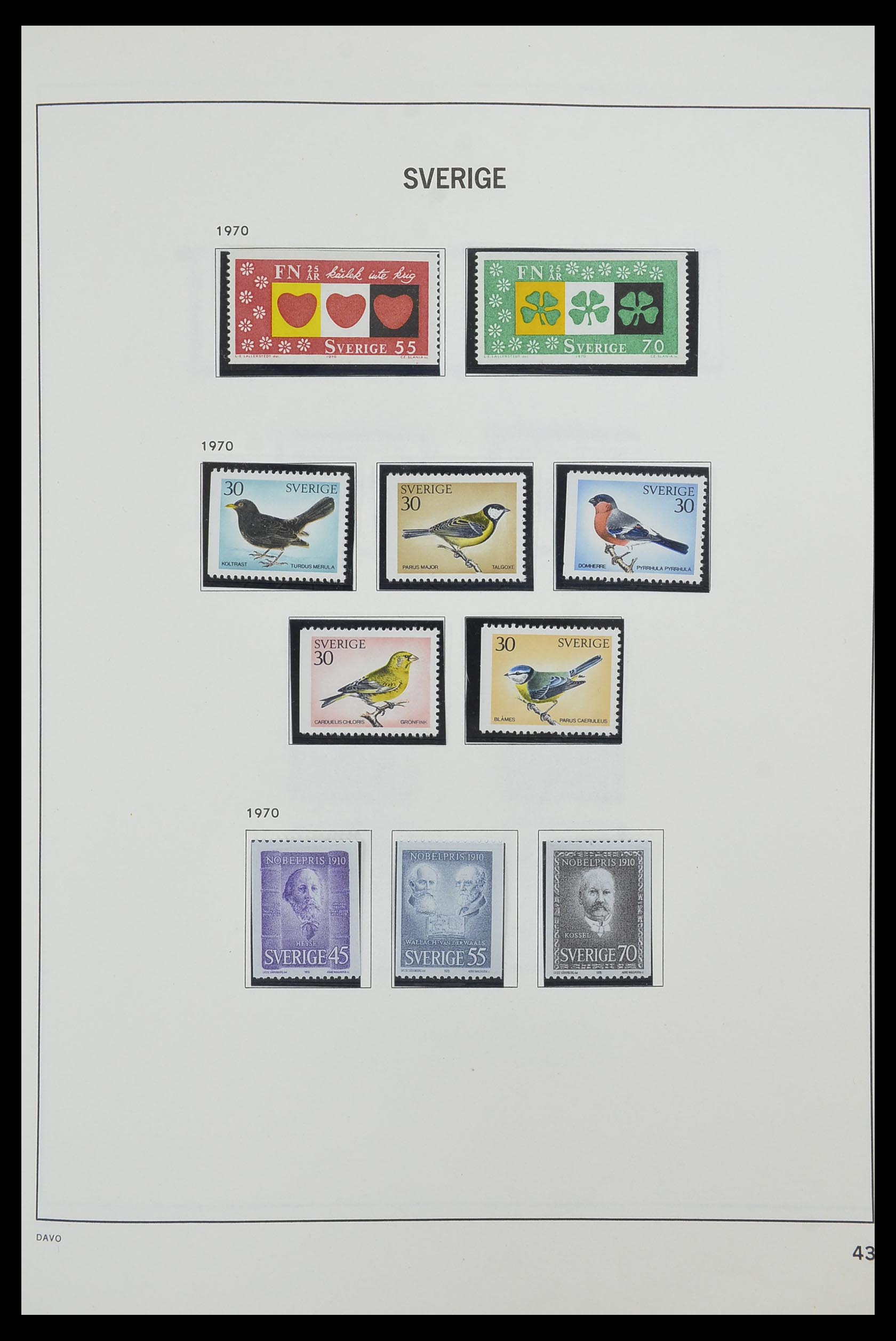 33520 104 - Postzegelverzameling 33520 Zweden 1855-2013.