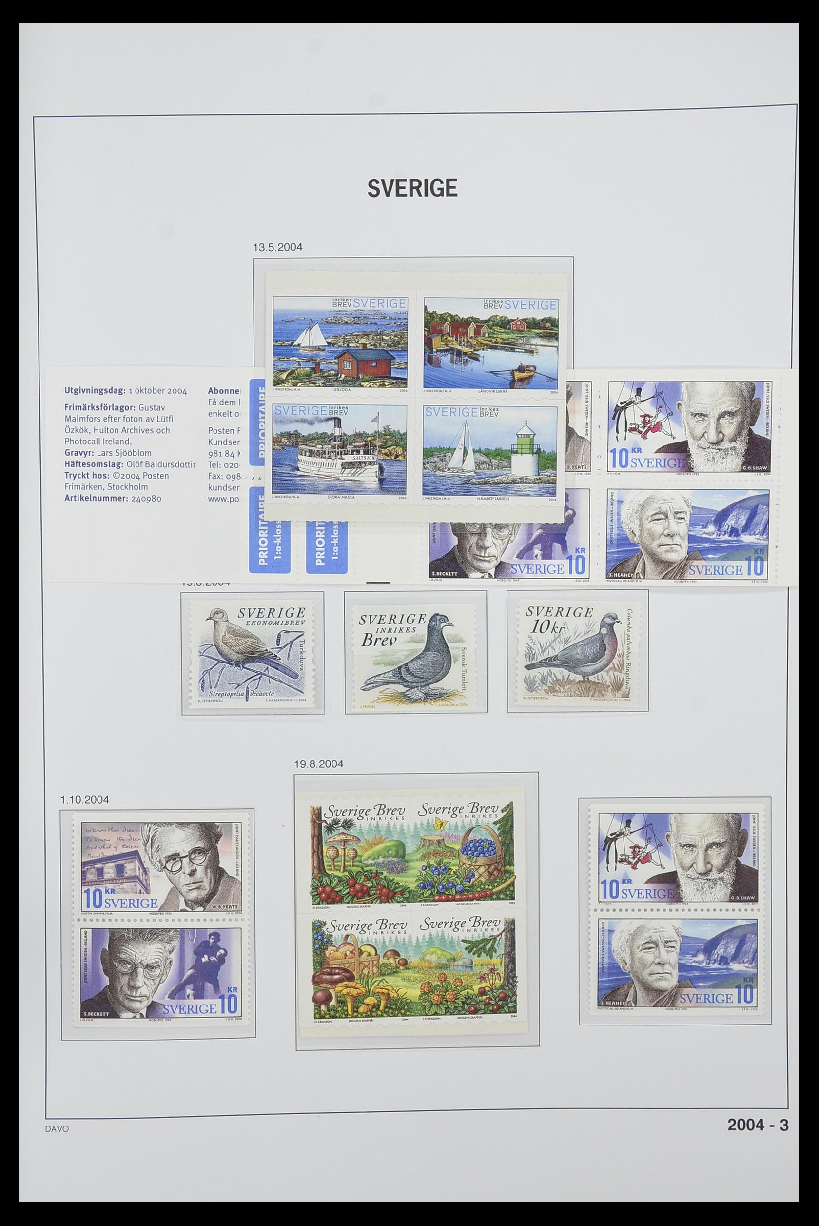 33520 357 - Postzegelverzameling 33520 Zweden 1855-2013.