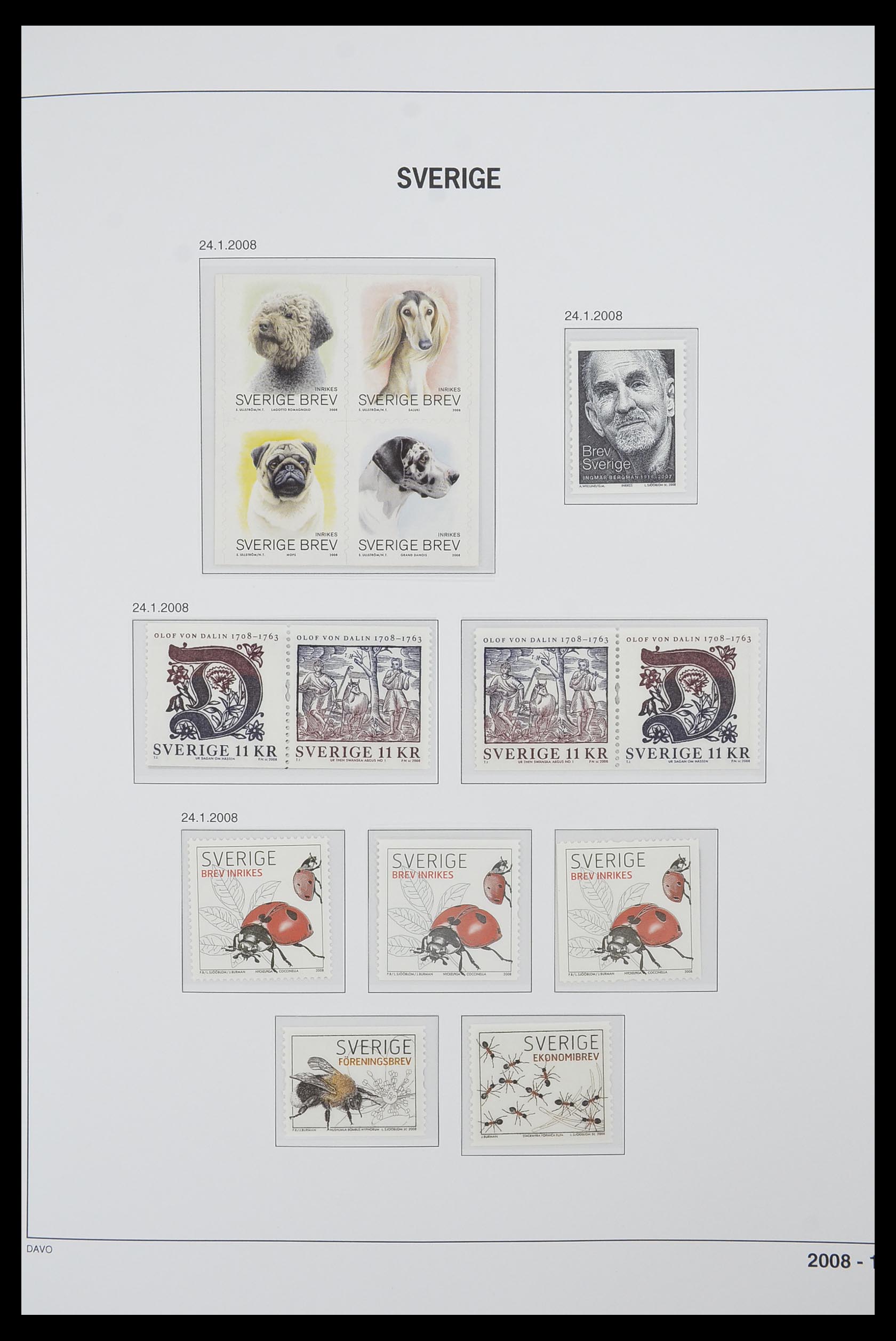 33520 384 - Postzegelverzameling 33520 Zweden 1855-2013.