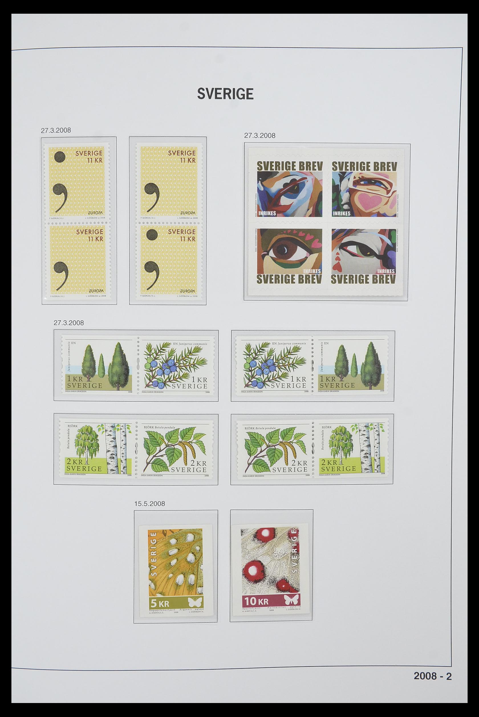 33520 385 - Postzegelverzameling 33520 Zweden 1855-2013.