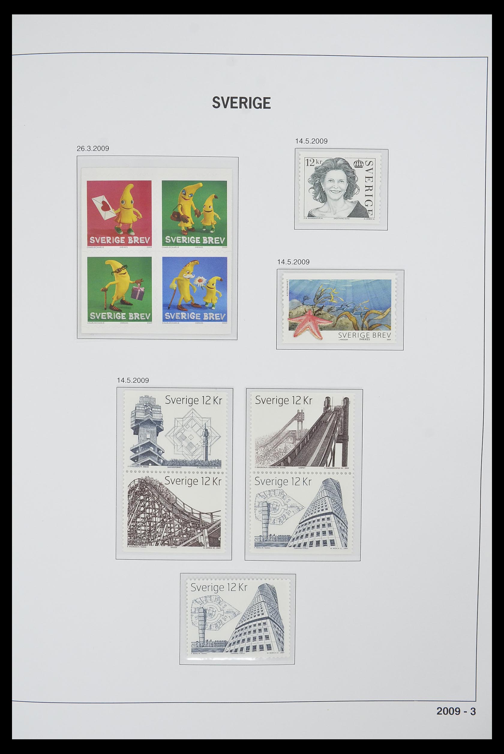 33520 395 - Postzegelverzameling 33520 Zweden 1855-2013.