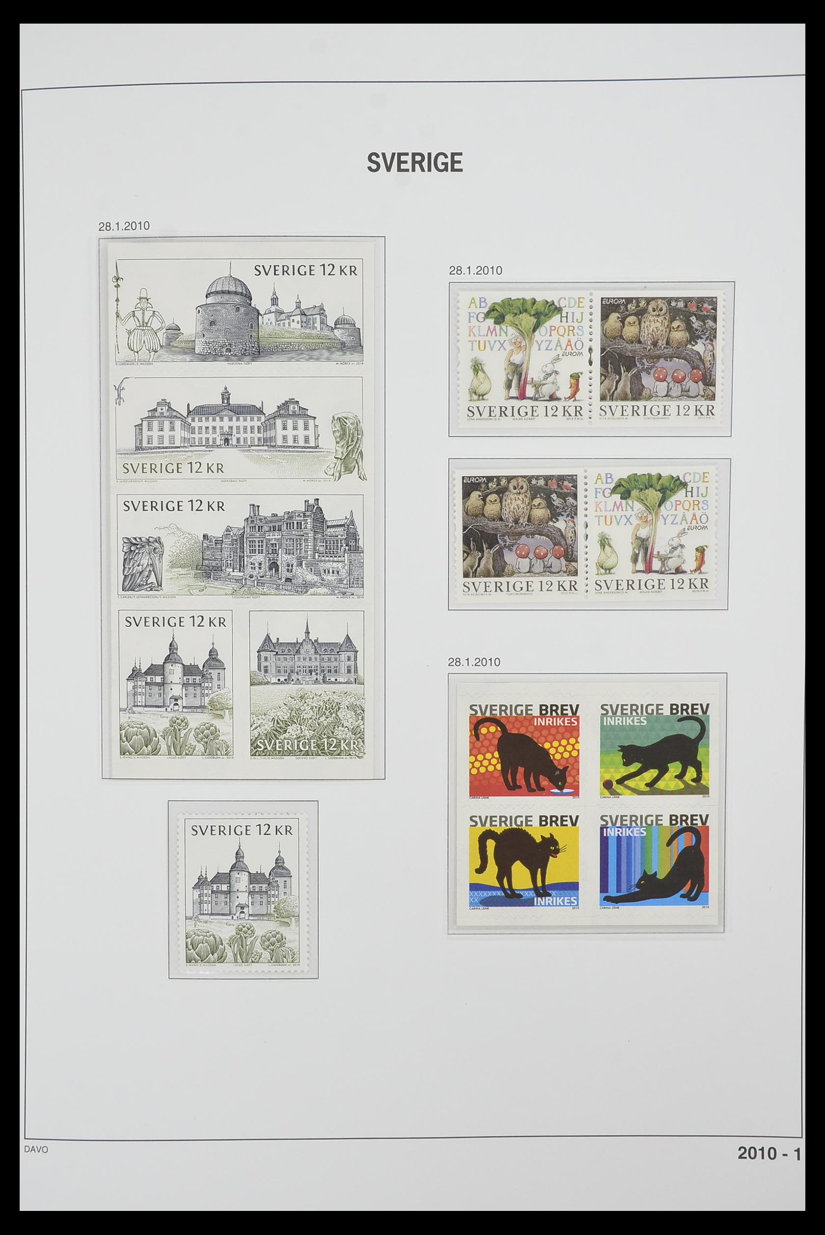 33520 402 - Postzegelverzameling 33520 Zweden 1855-2013.