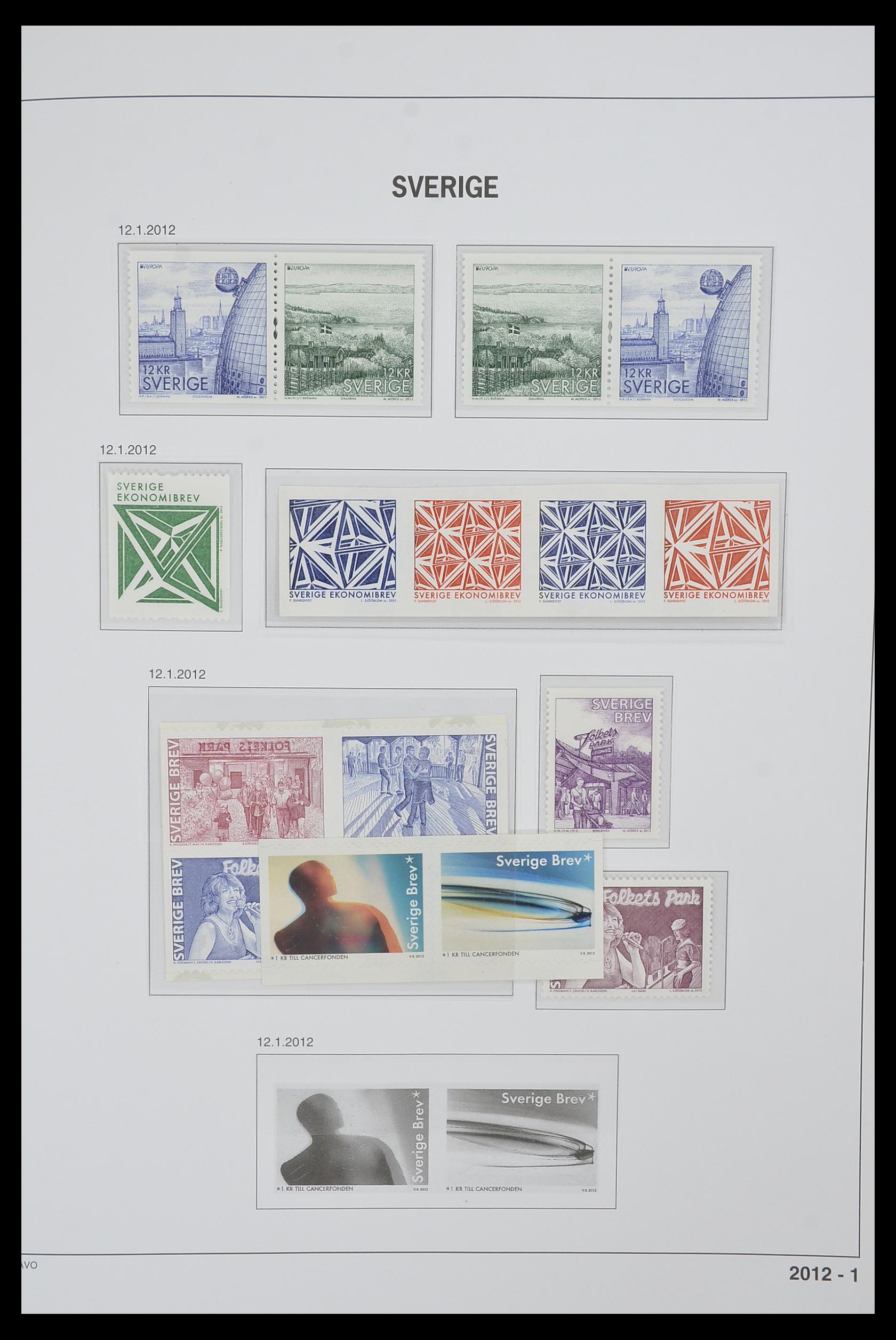 33520 419 - Stamp collection 33520 Sweden 1855-2013.