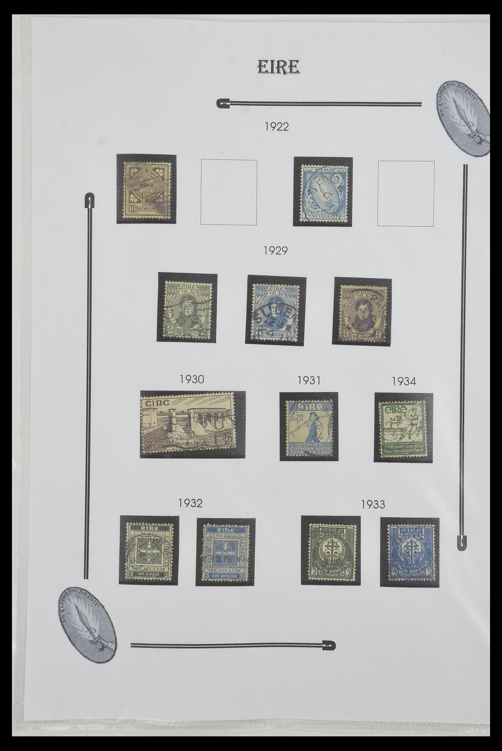 33522 005 - Postzegelverzameling 33522 Ierland 1922-2015.