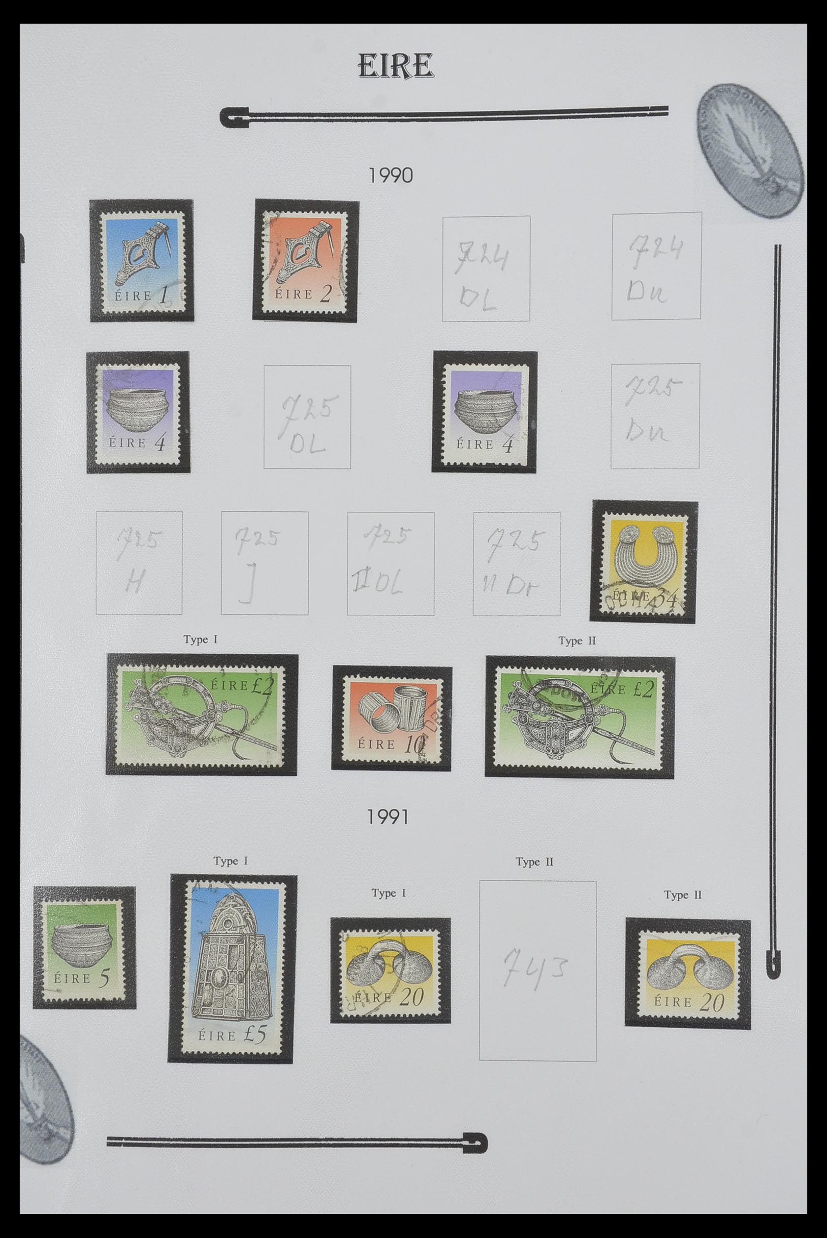 33522 090 - Postzegelverzameling 33522 Ierland 1922-2015.