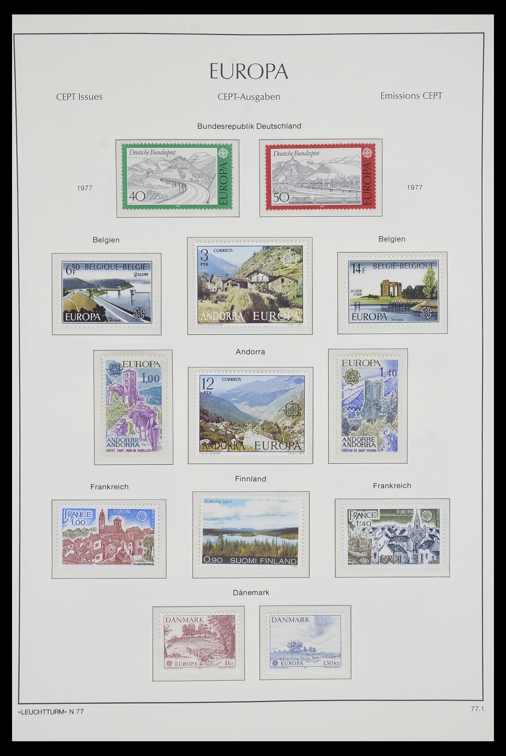 33524 001 - Postzegelverzameling 33524 Europa CEPT 1977-2011.