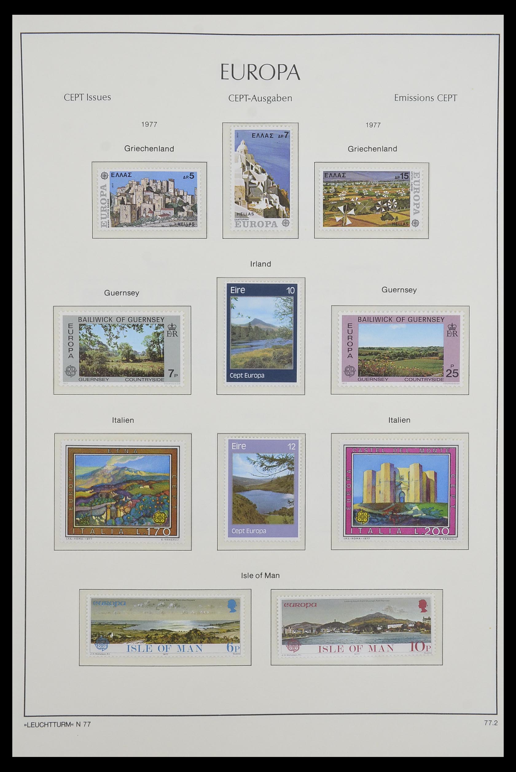 33524 002 - Postzegelverzameling 33524 Europa CEPT 1977-2011.