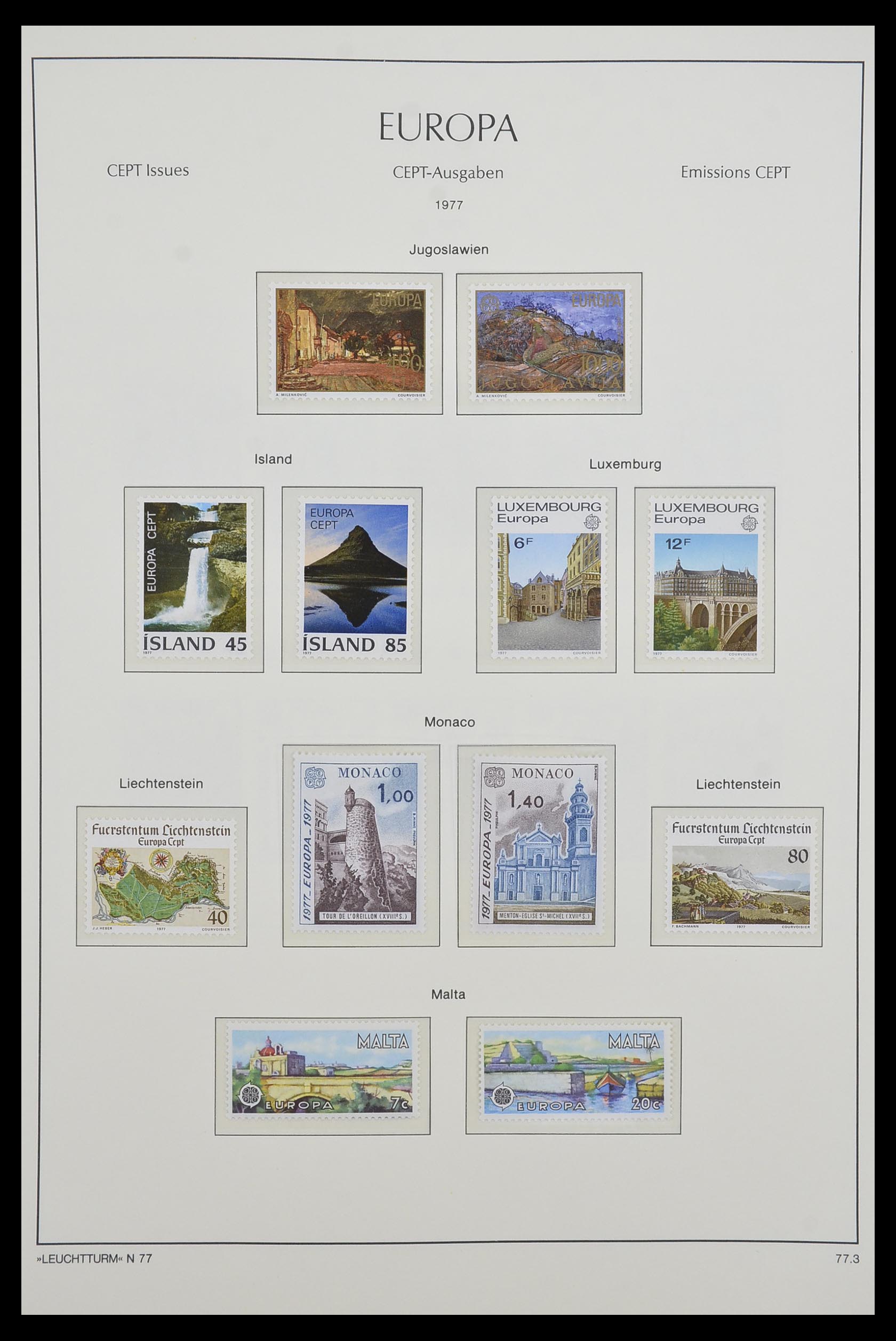 33524 003 - Postzegelverzameling 33524 Europa CEPT 1977-2011.