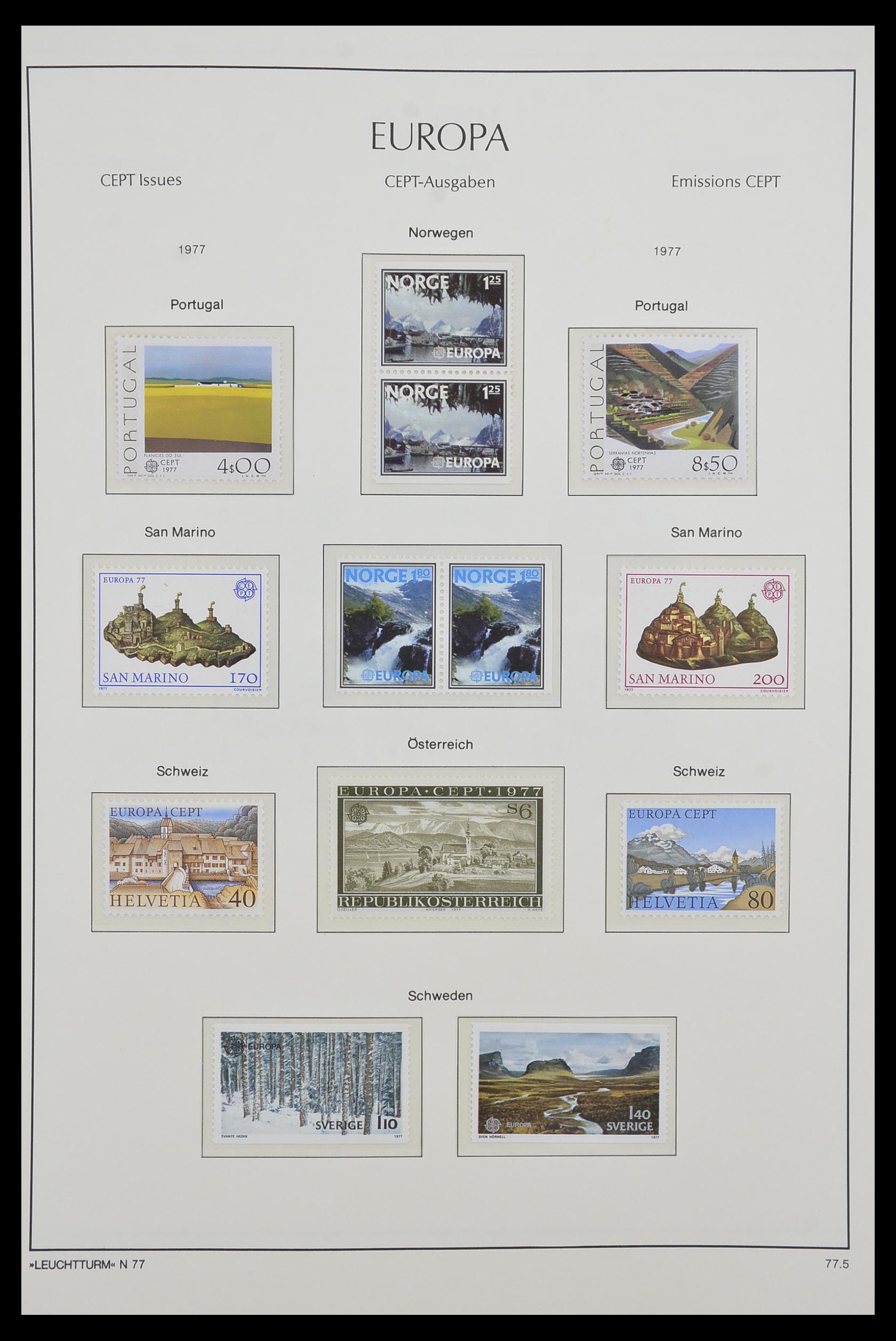 33524 005 - Postzegelverzameling 33524 Europa CEPT 1977-2011.