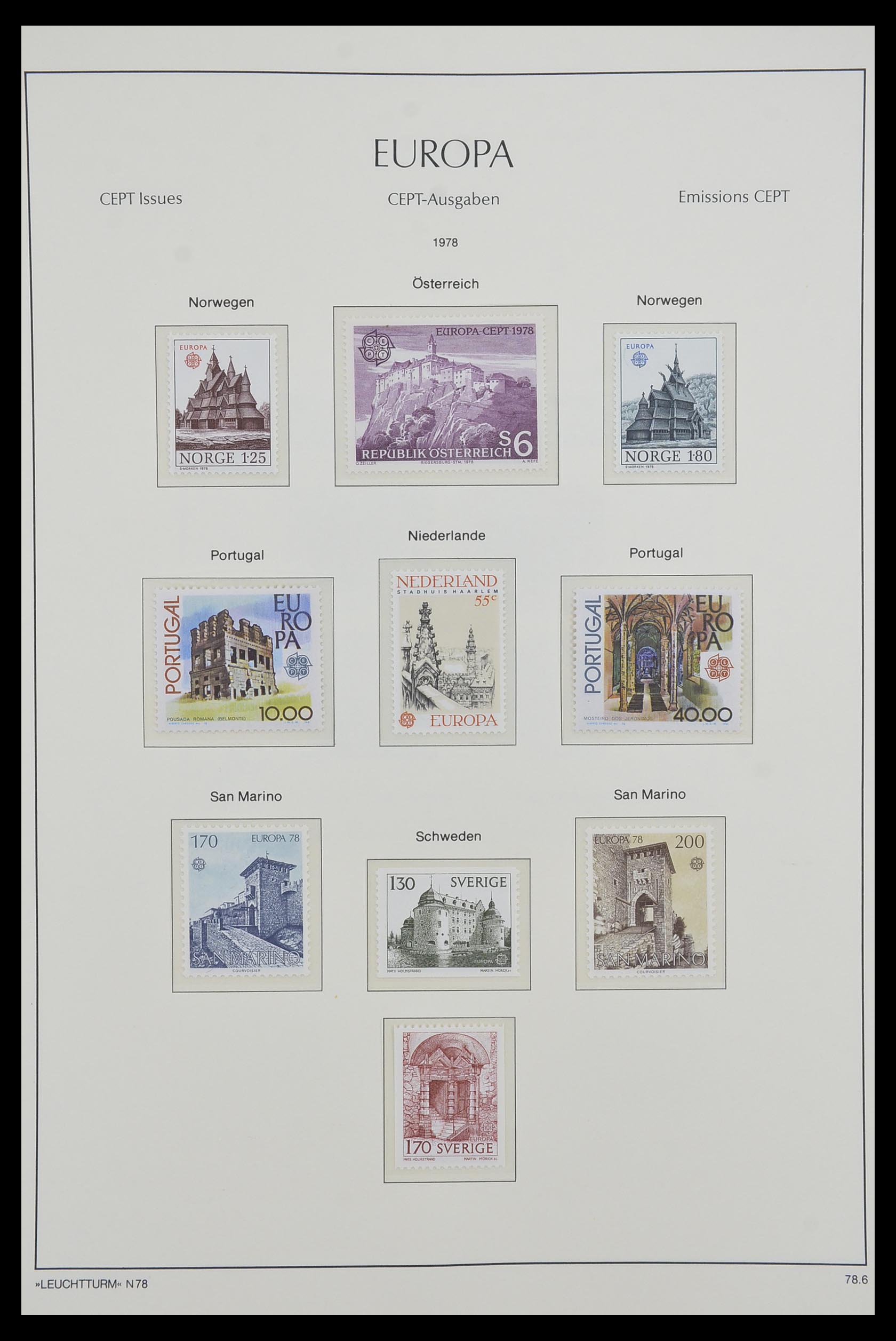 33524 013 - Postzegelverzameling 33524 Europa CEPT 1977-2011.