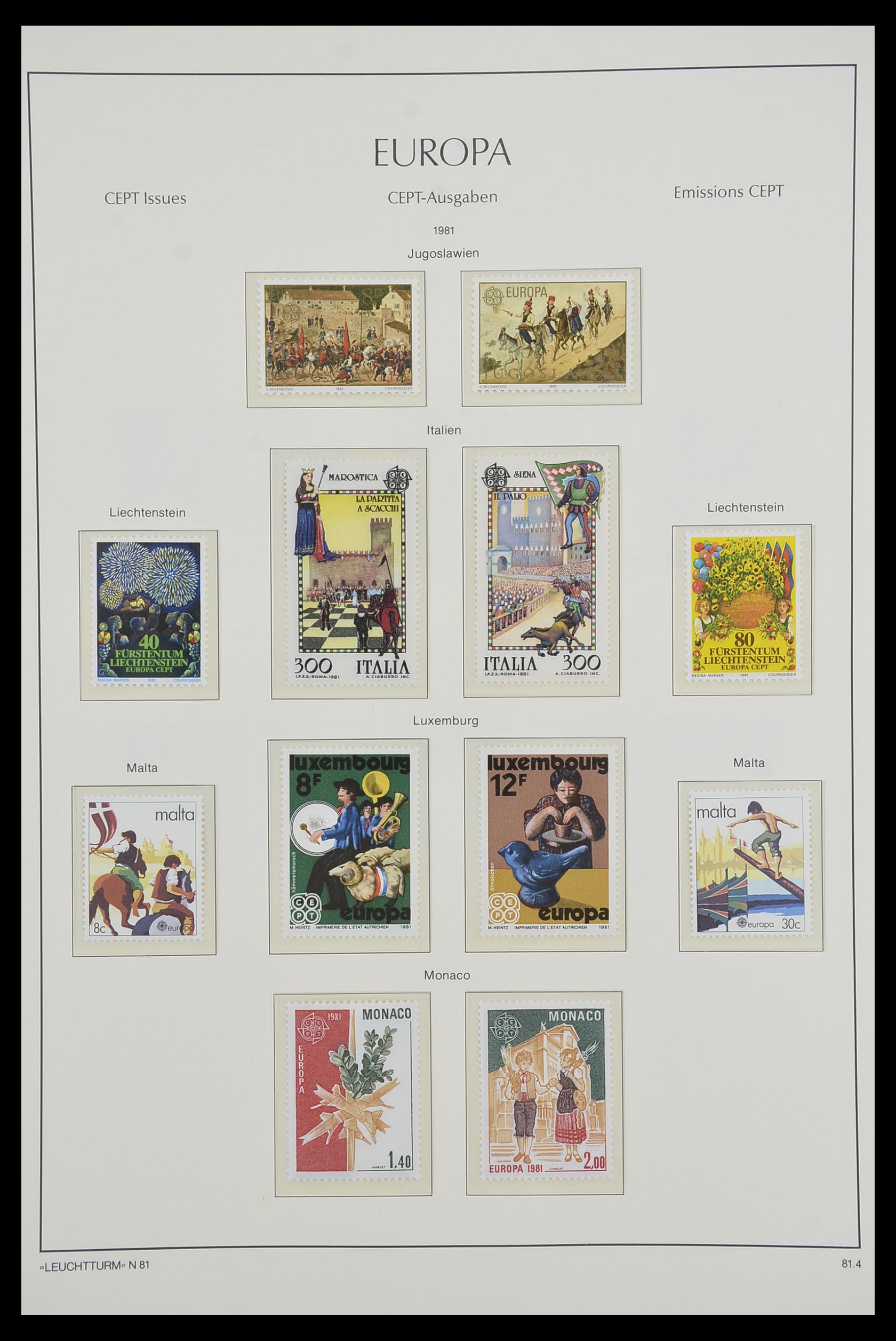 33524 035 - Postzegelverzameling 33524 Europa CEPT 1977-2011.