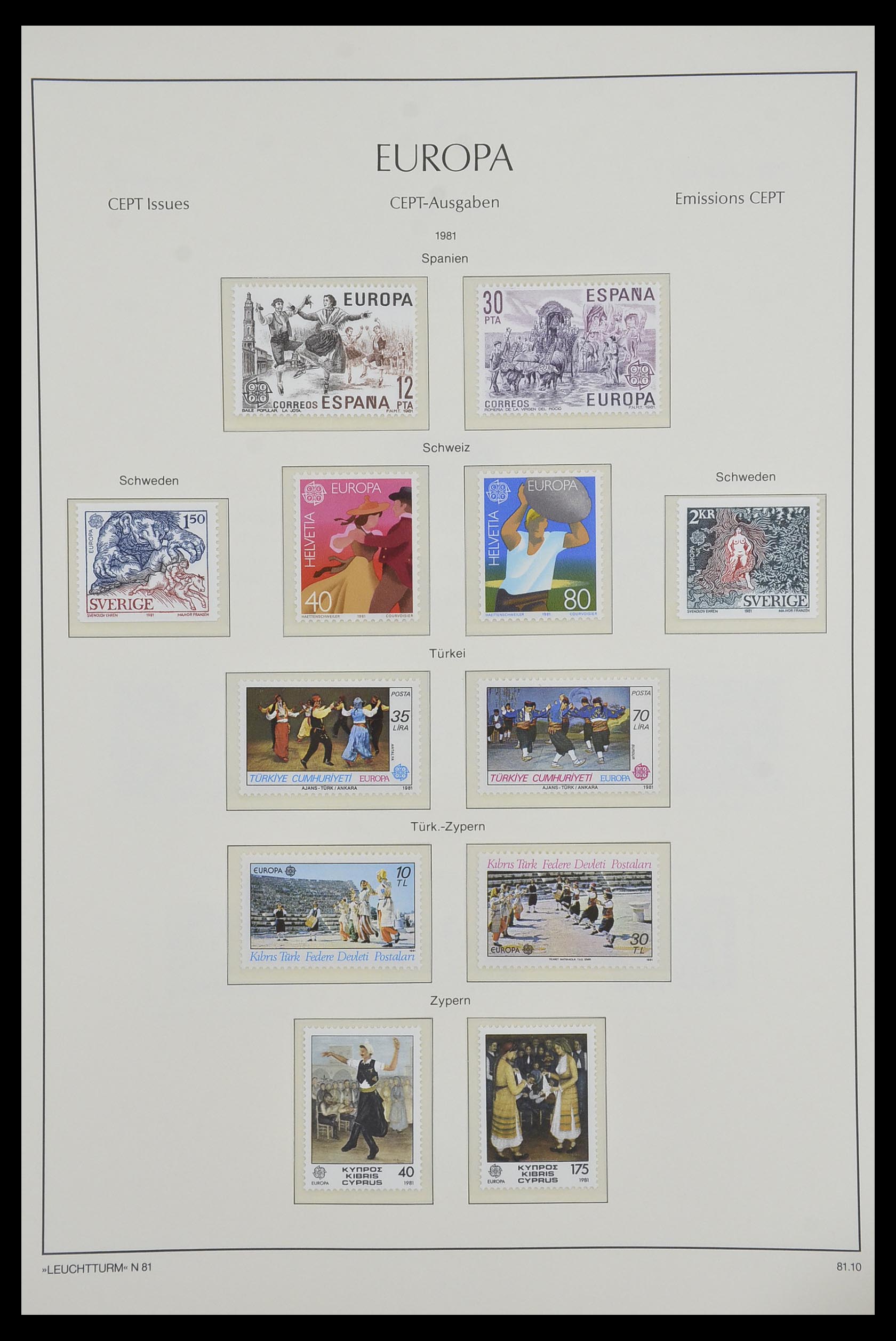 33524 041 - Postzegelverzameling 33524 Europa CEPT 1977-2011.