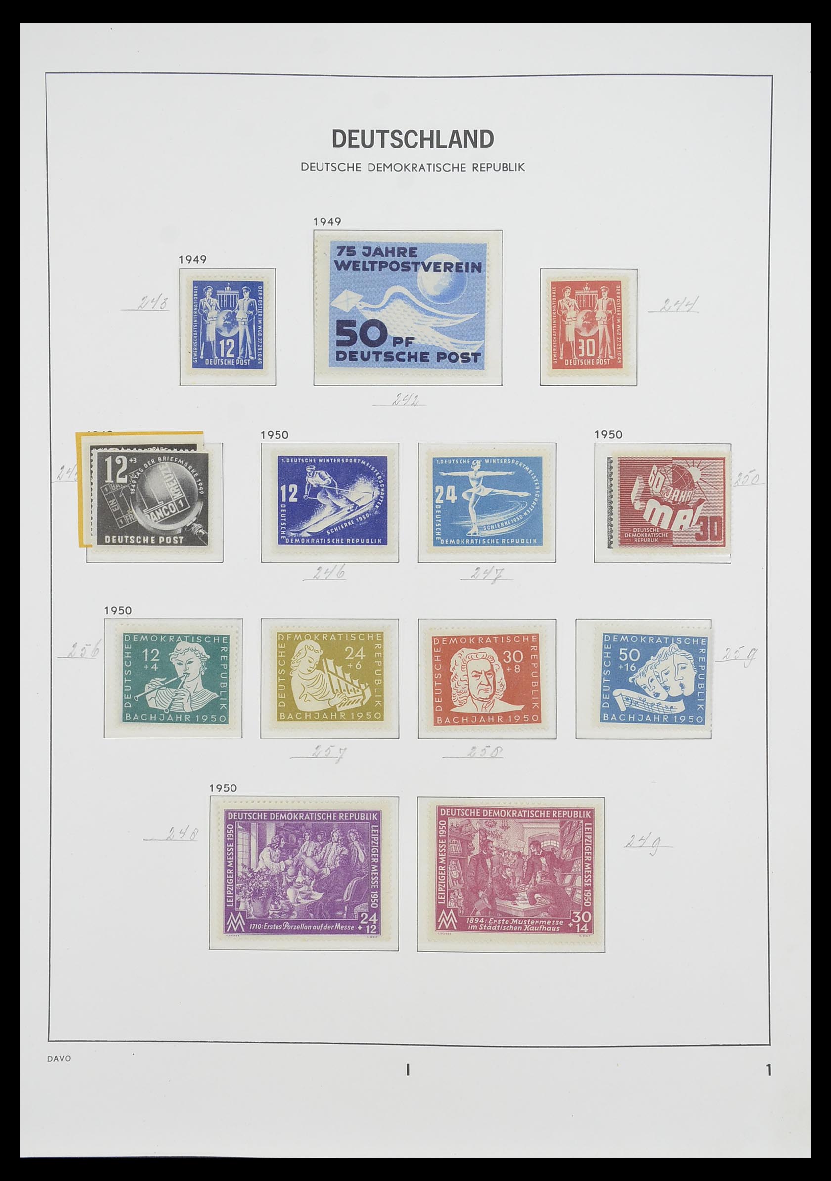 33526 002 - Stamp collection 33526 DDR 1949-1980.