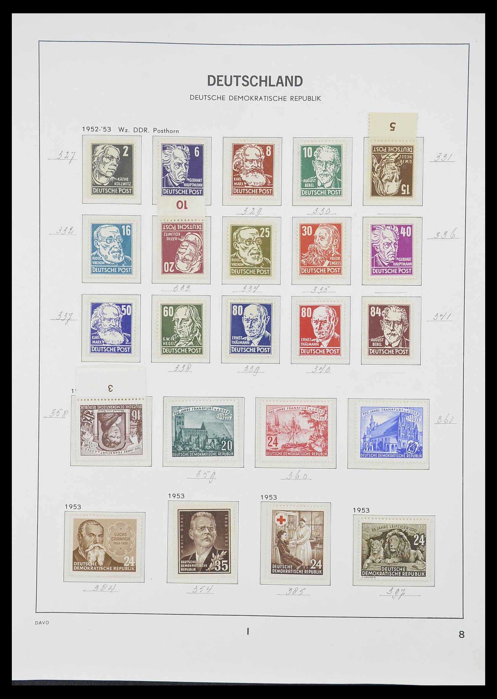 33526 017 - Stamp collection 33526 DDR 1949-1980.