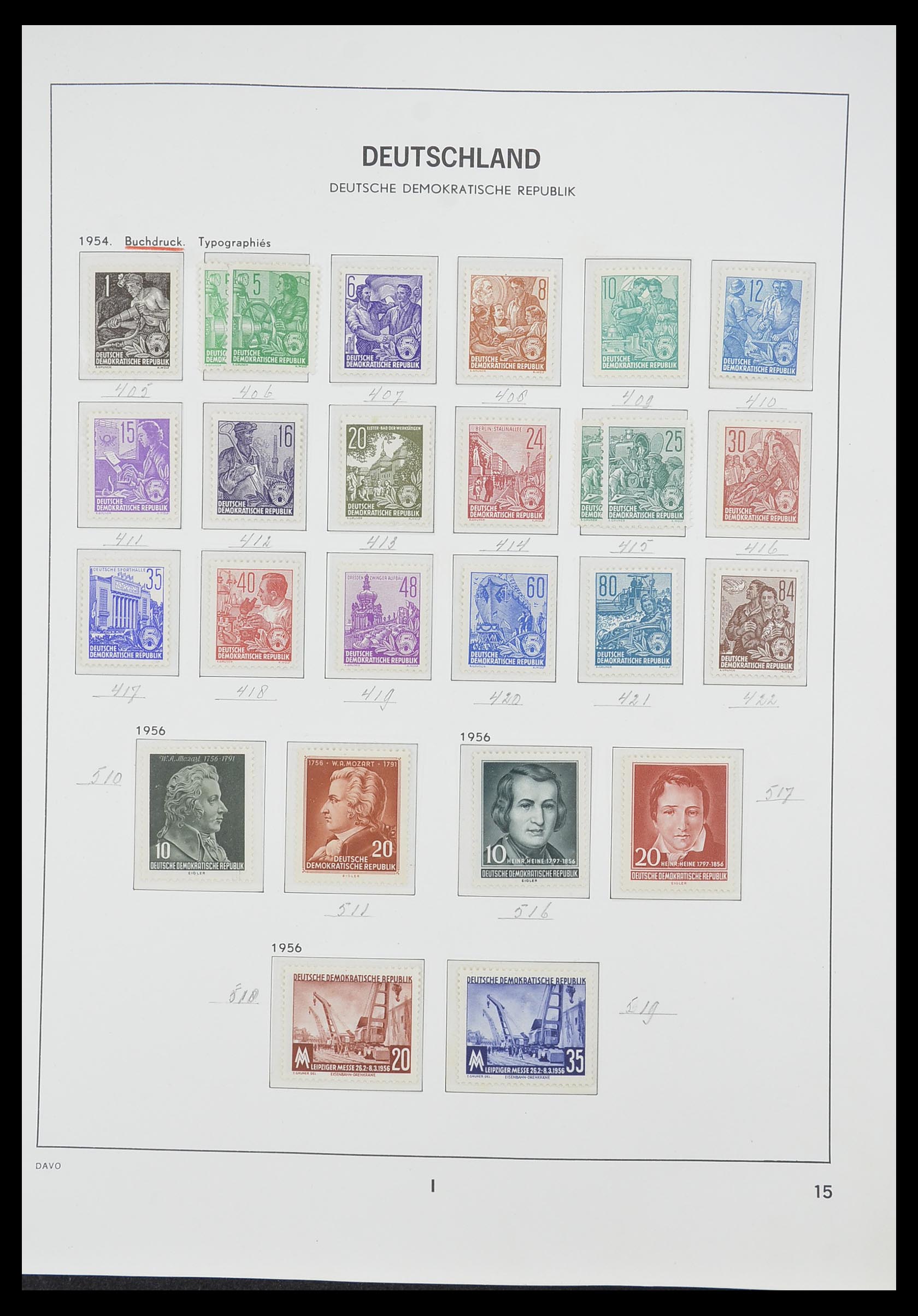 33526 032 - Stamp collection 33526 DDR 1949-1980.