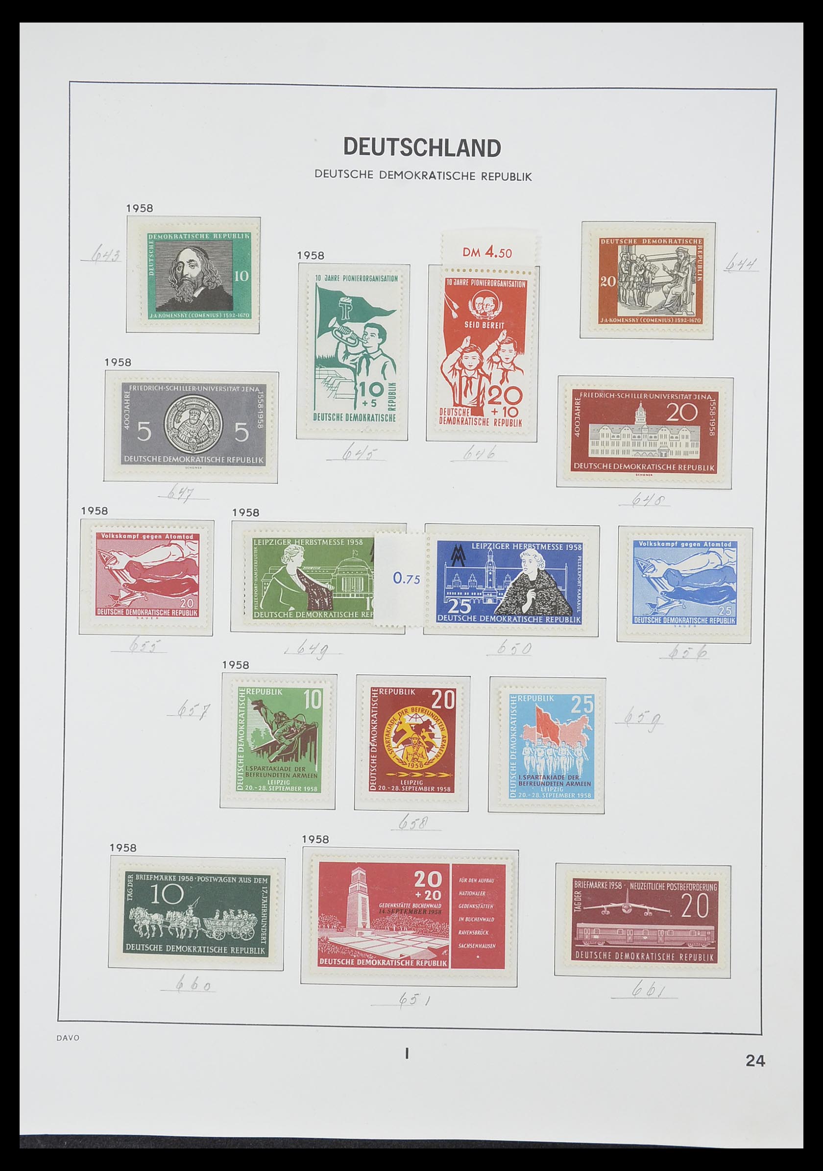 33526 051 - Stamp collection 33526 DDR 1949-1980.