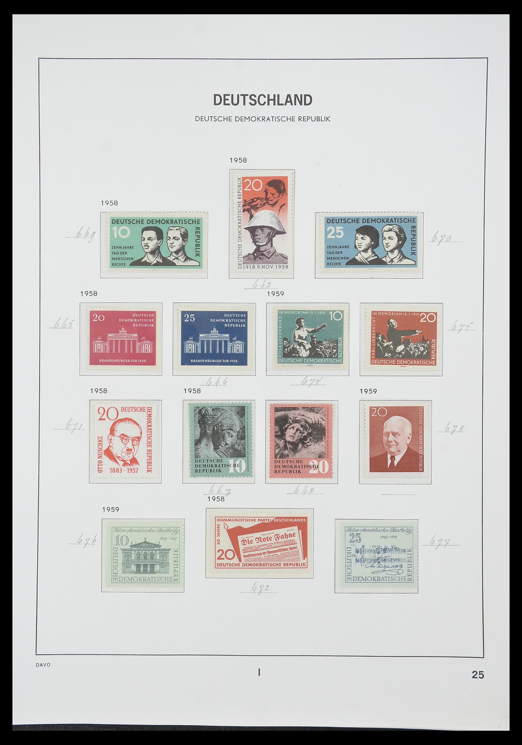 33526 053 - Stamp collection 33526 DDR 1949-1980.