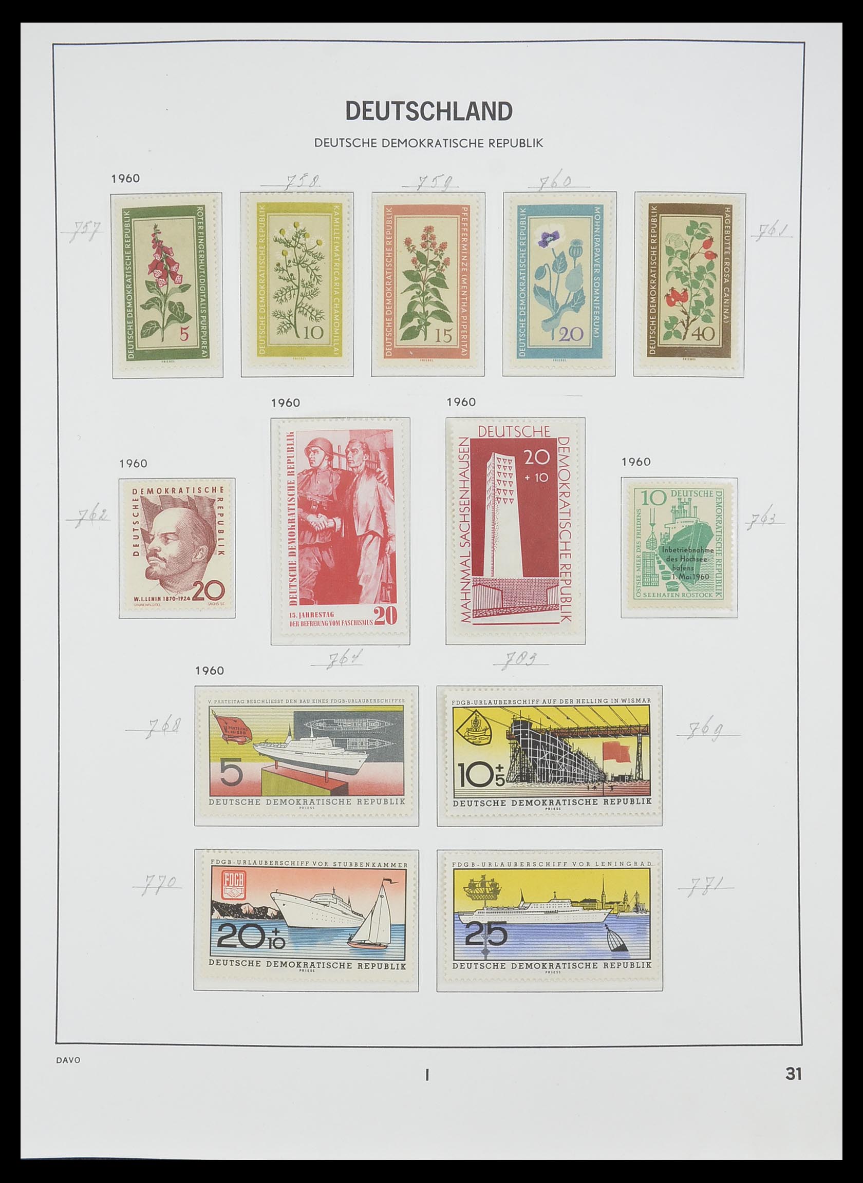 33526 066 - Stamp collection 33526 DDR 1949-1980.
