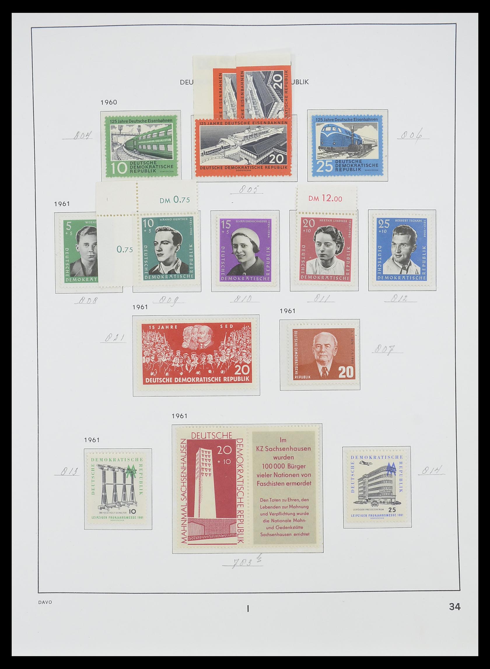 33526 074 - Stamp collection 33526 DDR 1949-1980.