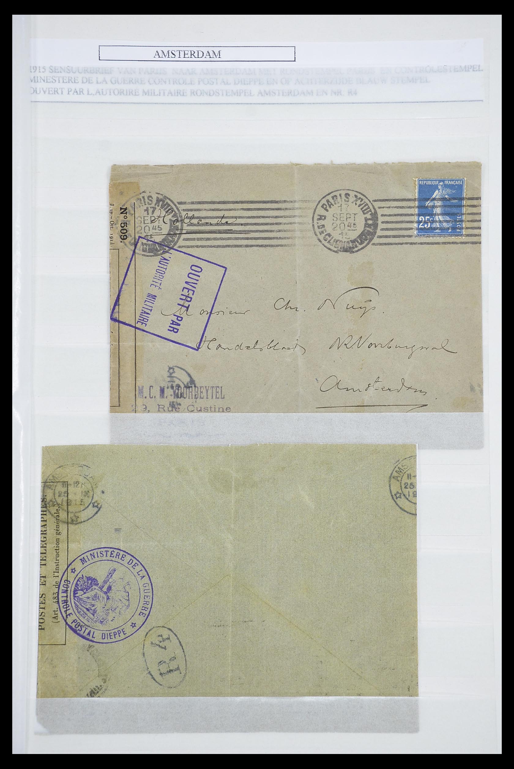 33529 005 - Stamp collection 33529 Netherlands covers 1st and 2nd world war.