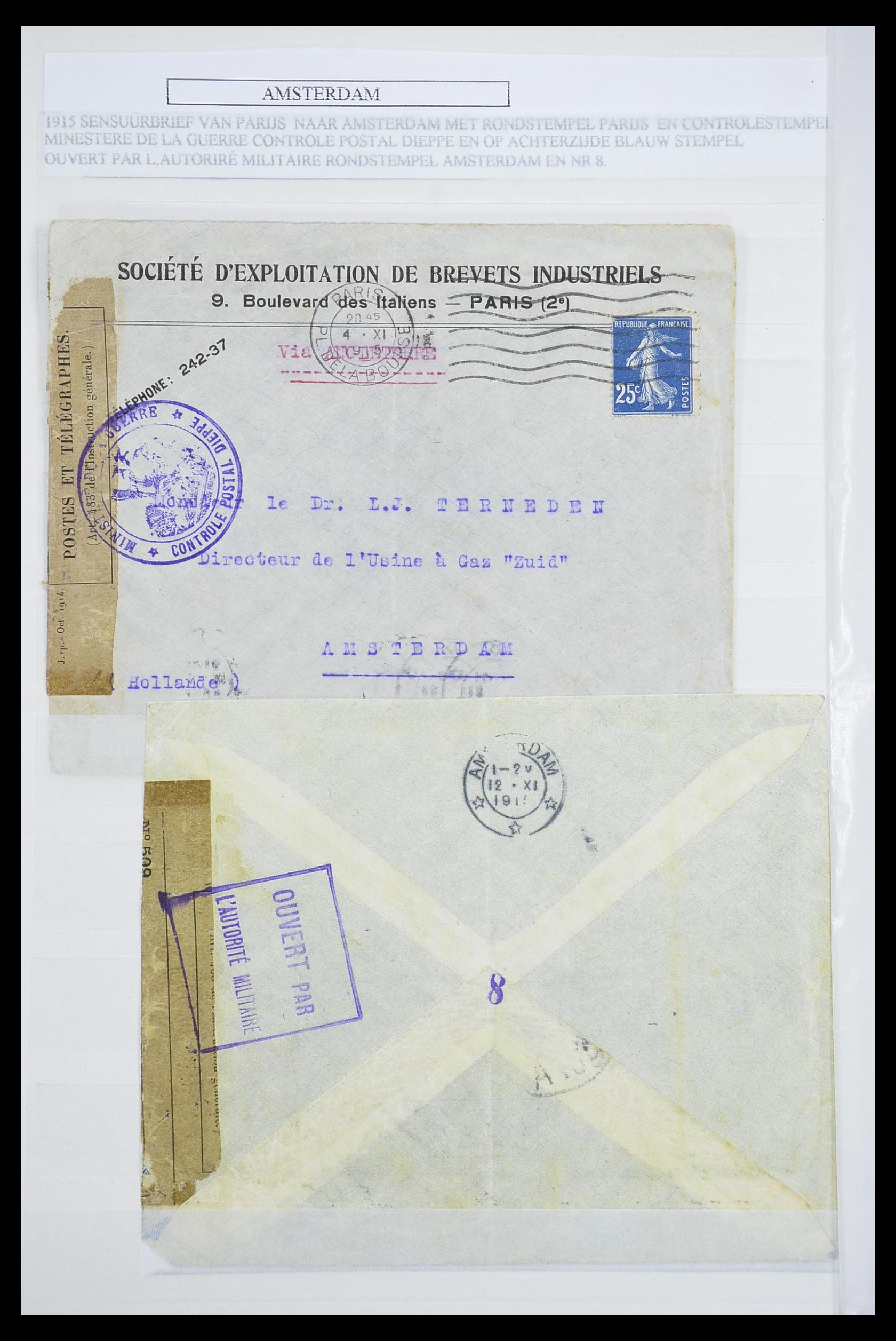 33529 008 - Stamp collection 33529 Netherlands covers 1st and 2nd world war.