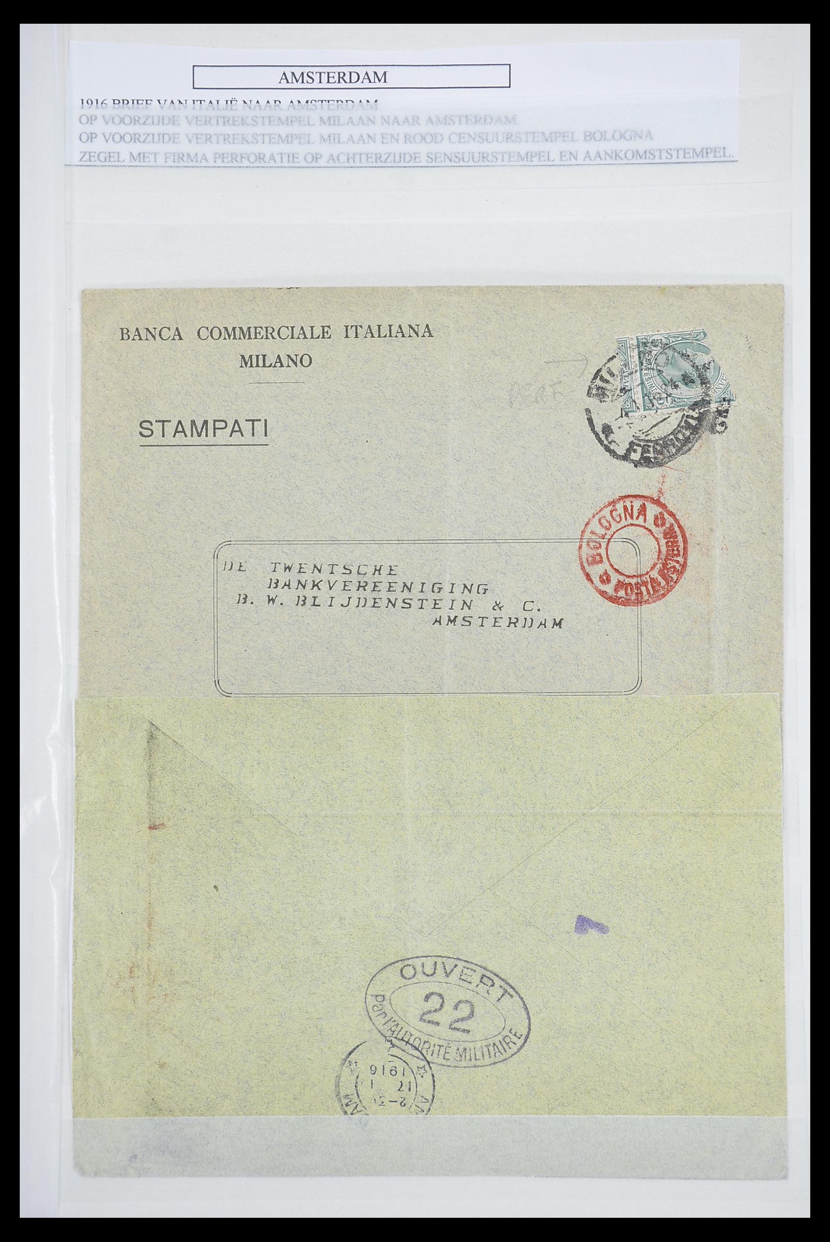 33529 011 - Stamp collection 33529 Netherlands covers 1st and 2nd world war.