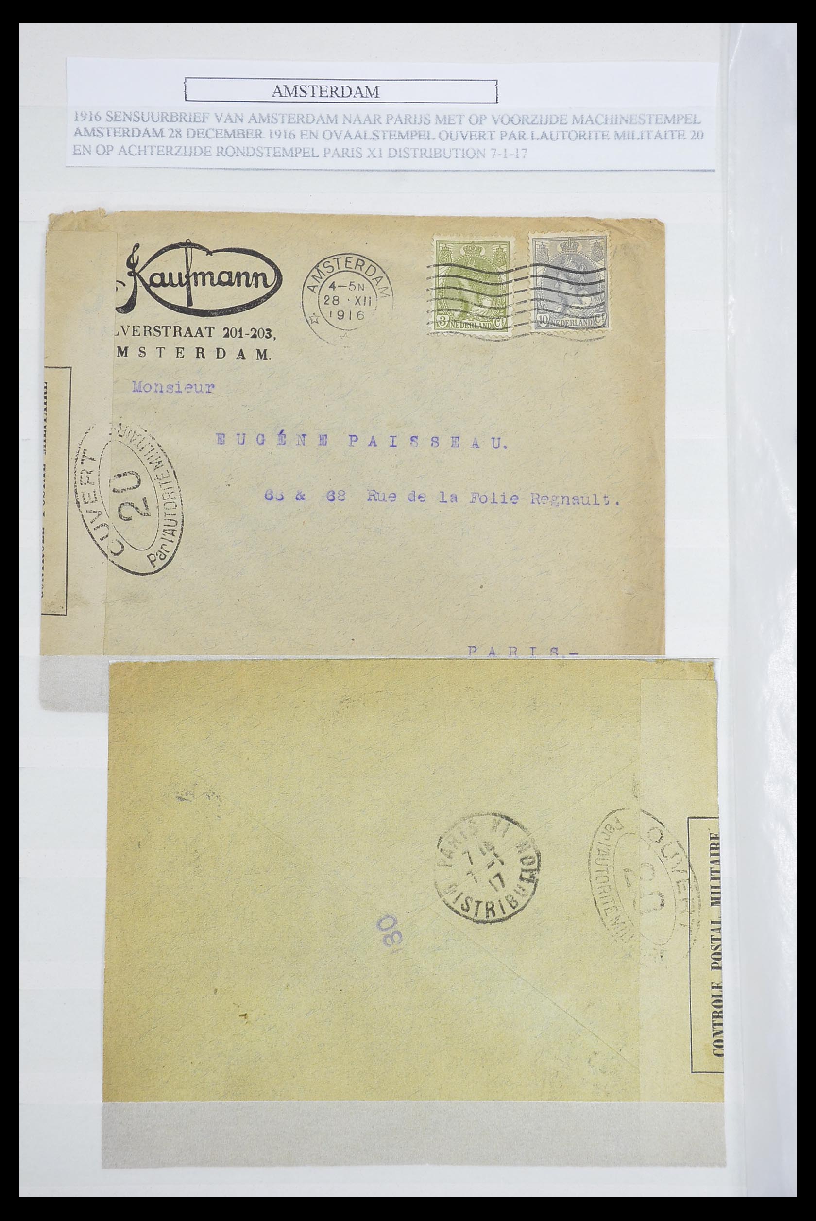 33529 012 - Stamp collection 33529 Netherlands covers 1st and 2nd world war.