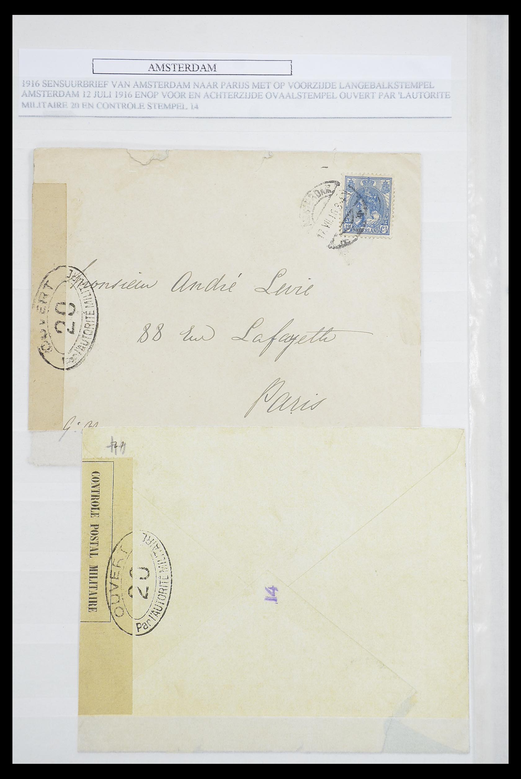 33529 014 - Stamp collection 33529 Netherlands covers 1st and 2nd world war.