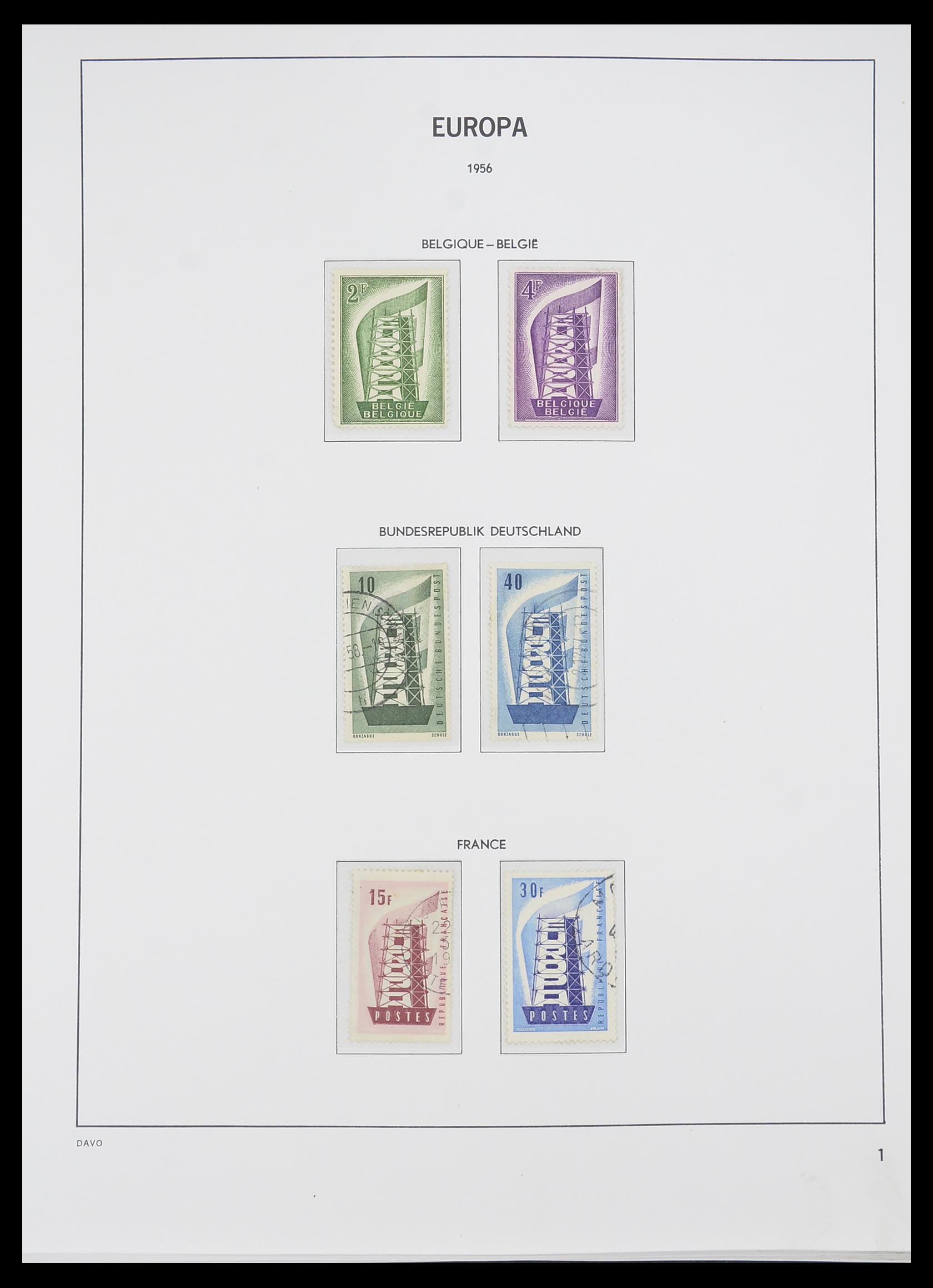 33530 001 - Postzegelverzameling 33530 Europa CEPT 1949-2013.