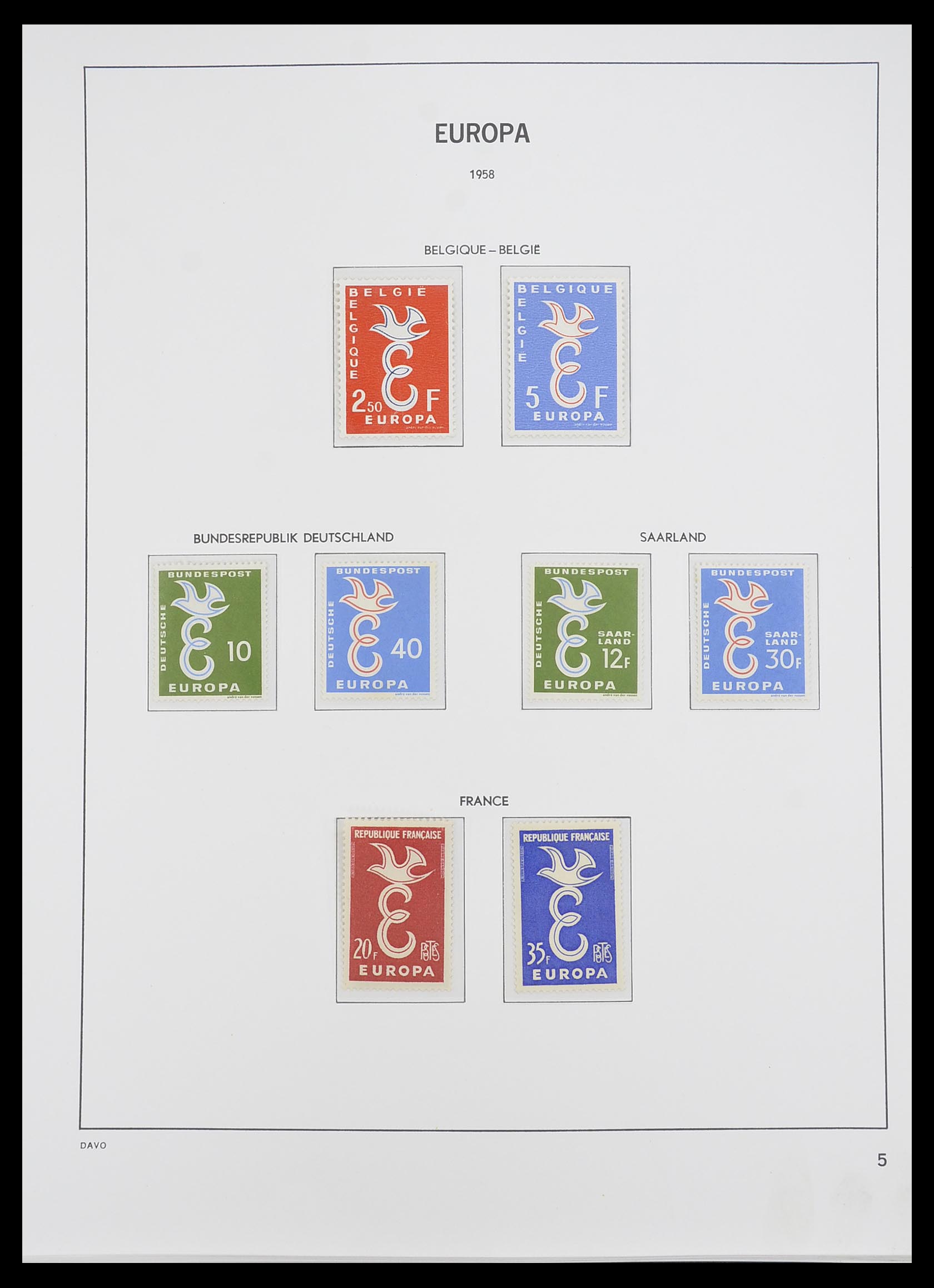 33530 005 - Postzegelverzameling 33530 Europa CEPT 1949-2013.