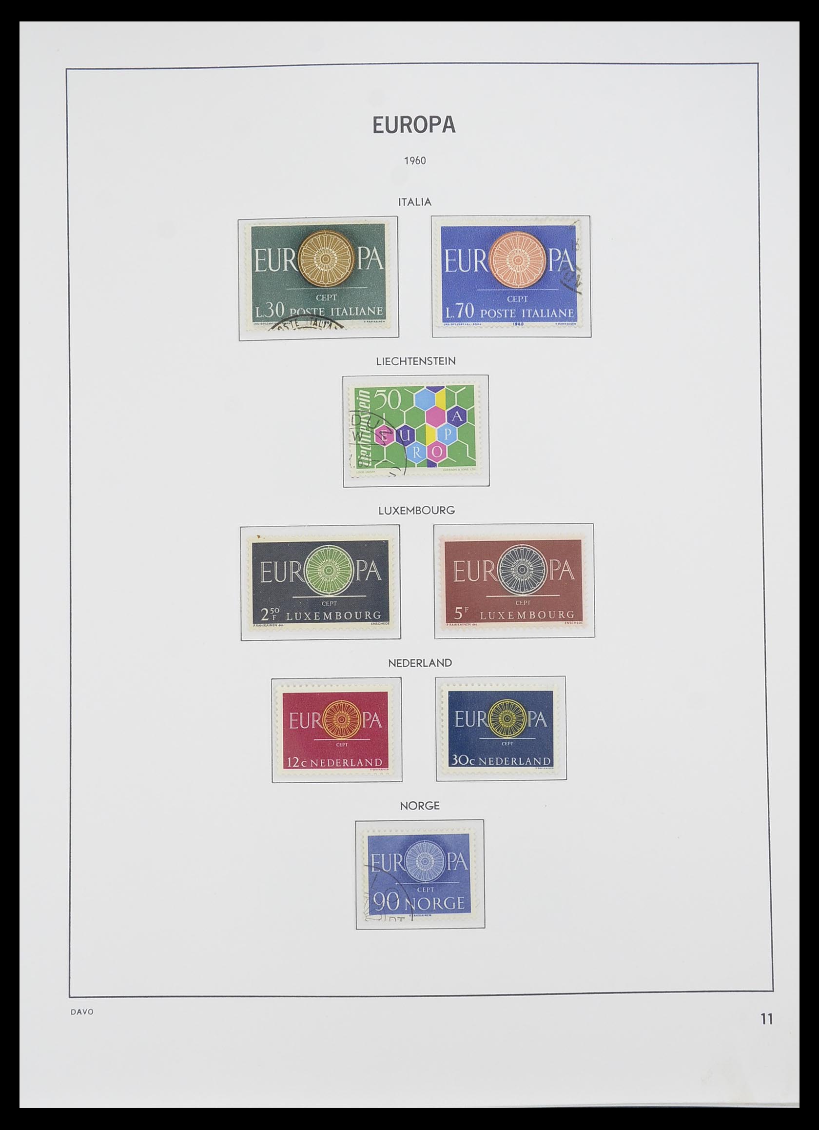 33530 011 - Postzegelverzameling 33530 Europa CEPT 1949-2013.